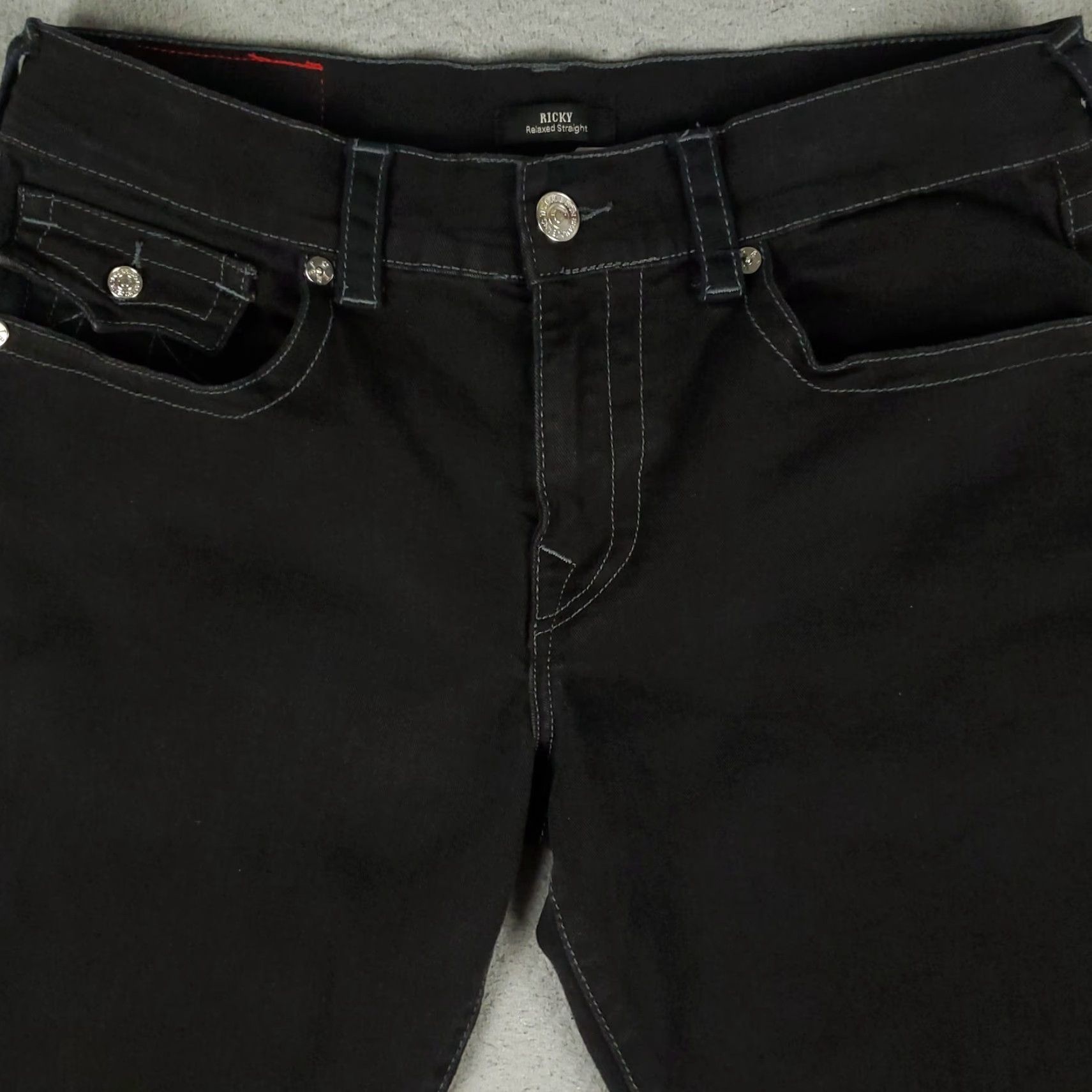 True Religion VINTAGE True Religion Jeans Men's Capri Cut Off Denim 34x23 Black Relaxed Straight Modern USA Size US 34 / EU 50 - 2 Thumbnail