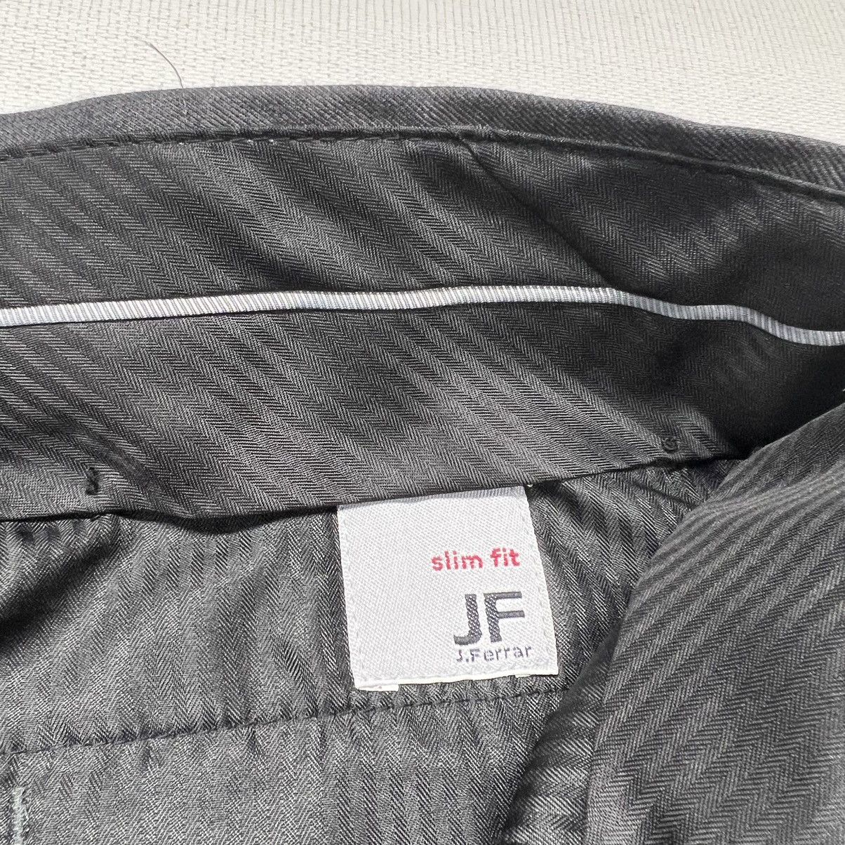 J Ferrar J. Ferrar Pants Grey Slim Fit Dress Formal Suit Bottoms Size US 30 / EU 46 - 7 Thumbnail