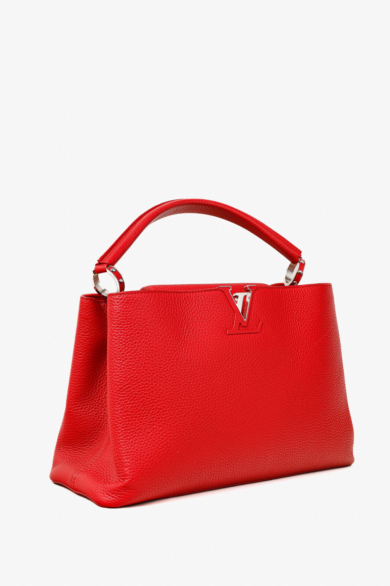 Louis Vuitton Louis Vuitton Capucines MM Rubis Taurillon Leather Satchel Size ONE SIZE - 1 Thumbnail