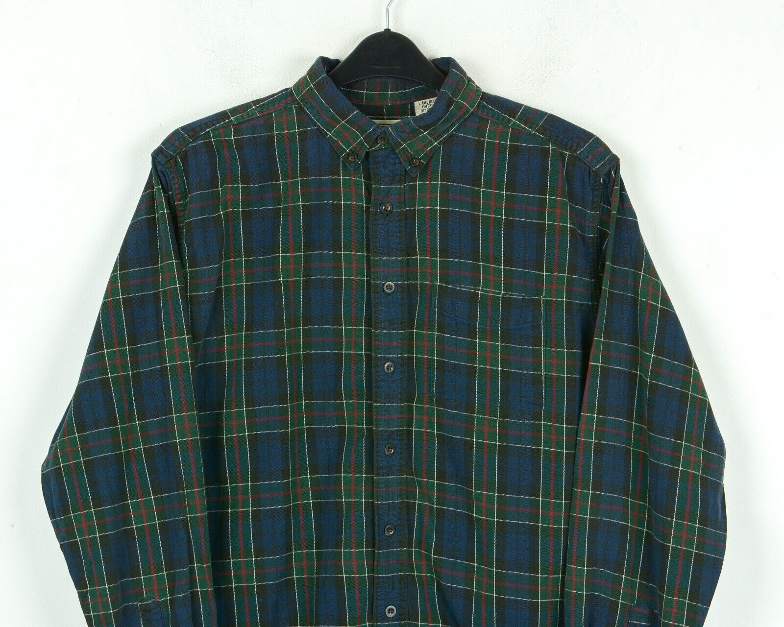 L.L. Bean × Vintage Men's L TALL Plaid Shirt Casual Button Up Flannel Longsleeve Size US L / EU 52-54 / 3 - 6 Thumbnail