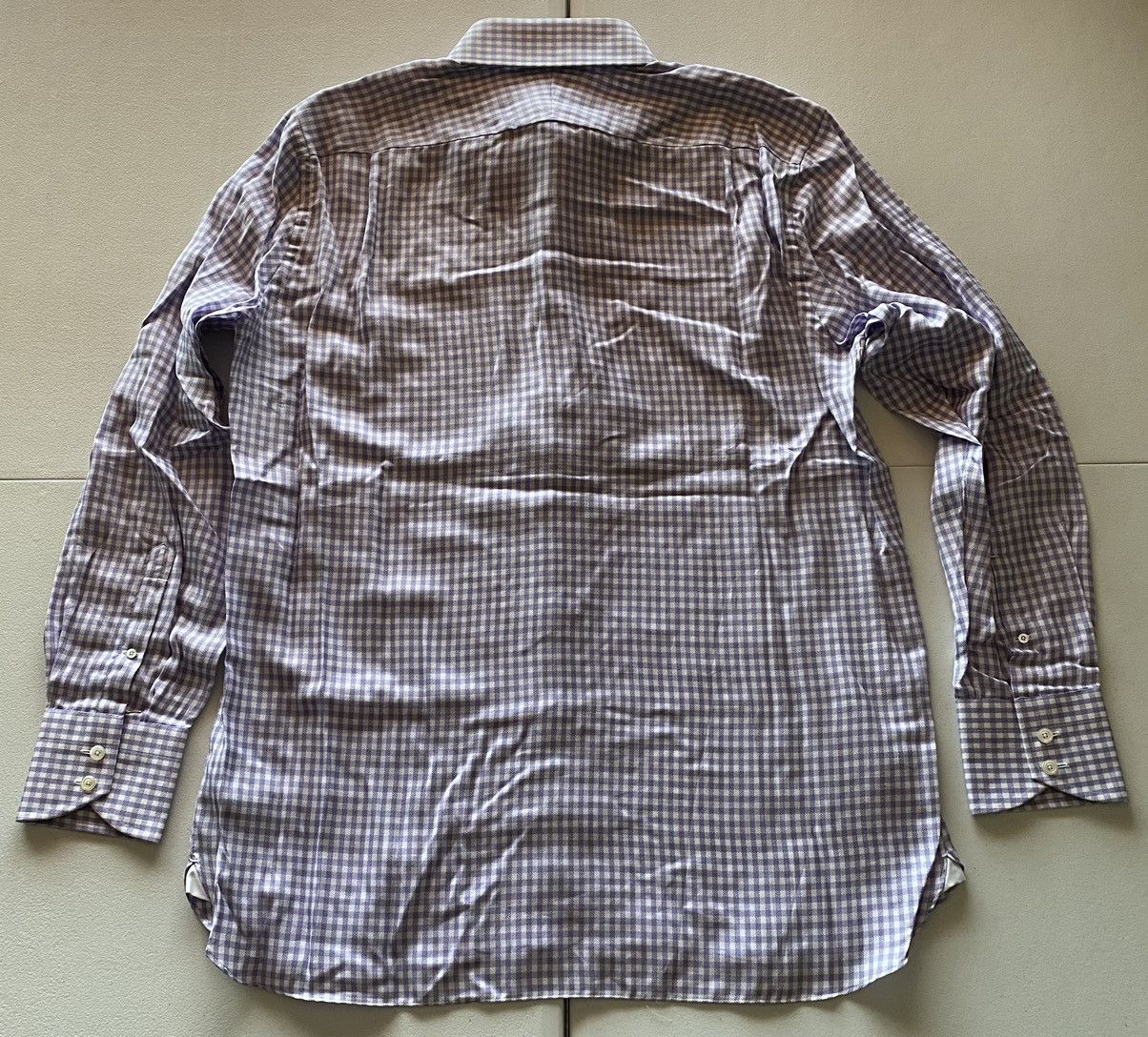 Tom Ford Tom Ford light lilac gingham check shirt 17 43e NEW Size US L / EU 52-54 / 3 - 4 Thumbnail