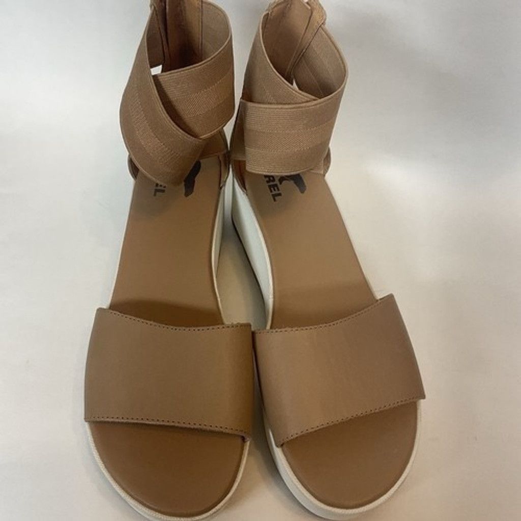 SOREL Sorel Cameron Flatform Ankle Strap Sea Salt Sandals Women 10 Size US 10 / IT 40 - 7 Thumbnail