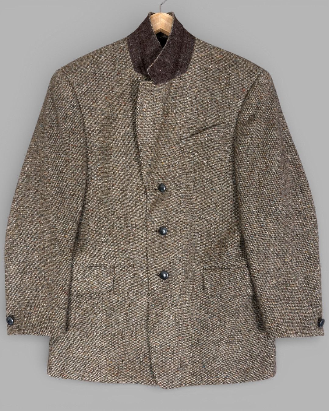 Thierry Mugler Rare 80’s THIERRY MUGLER Tweed Wool Blazer Jacket Size 50R - 2 Thumbnail