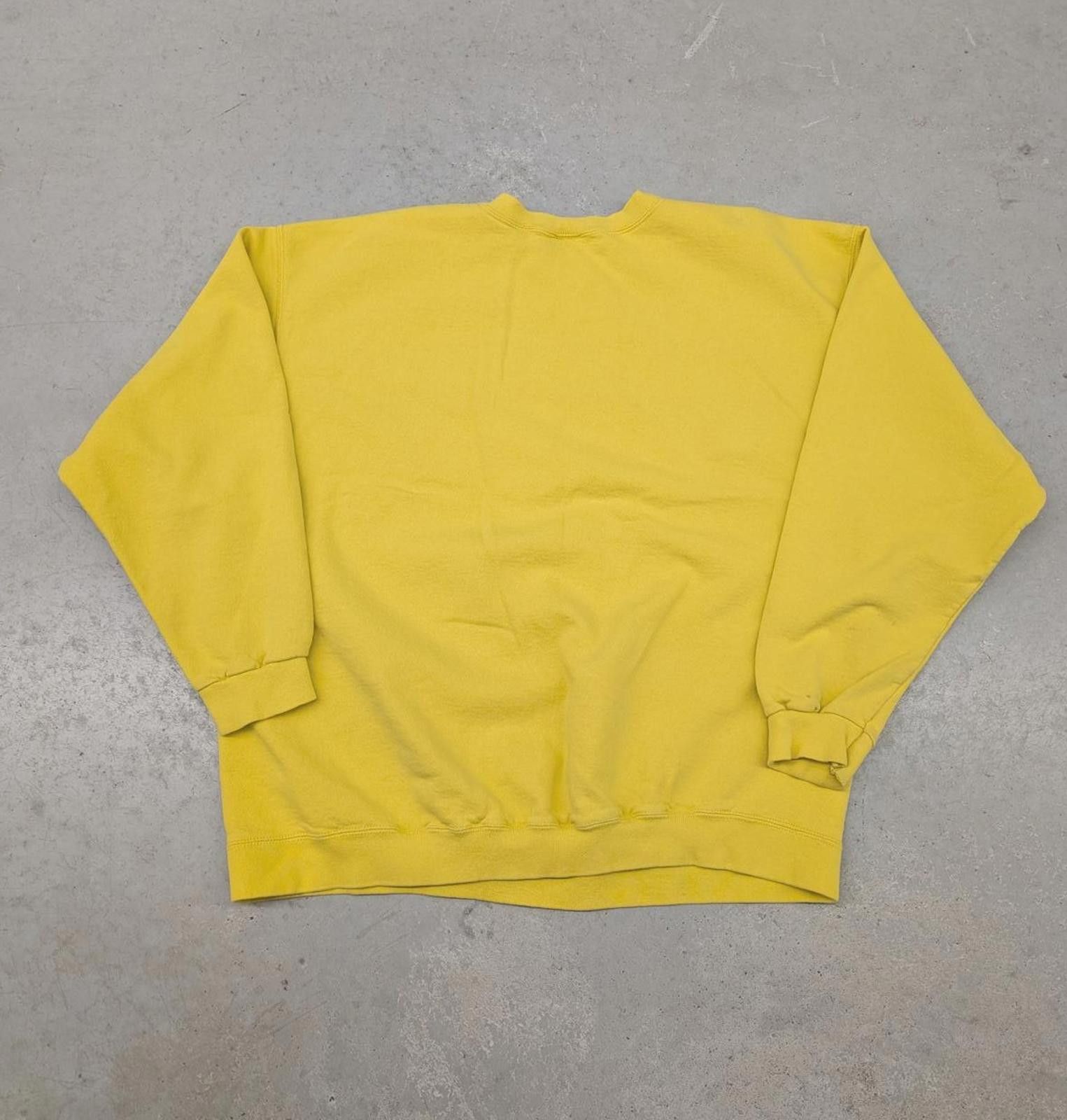 Nike Vintage 90s Nike Yellow Tonal Made in USA crewneck sweater Size US XL / EU 56 / 4 - 3 Thumbnail