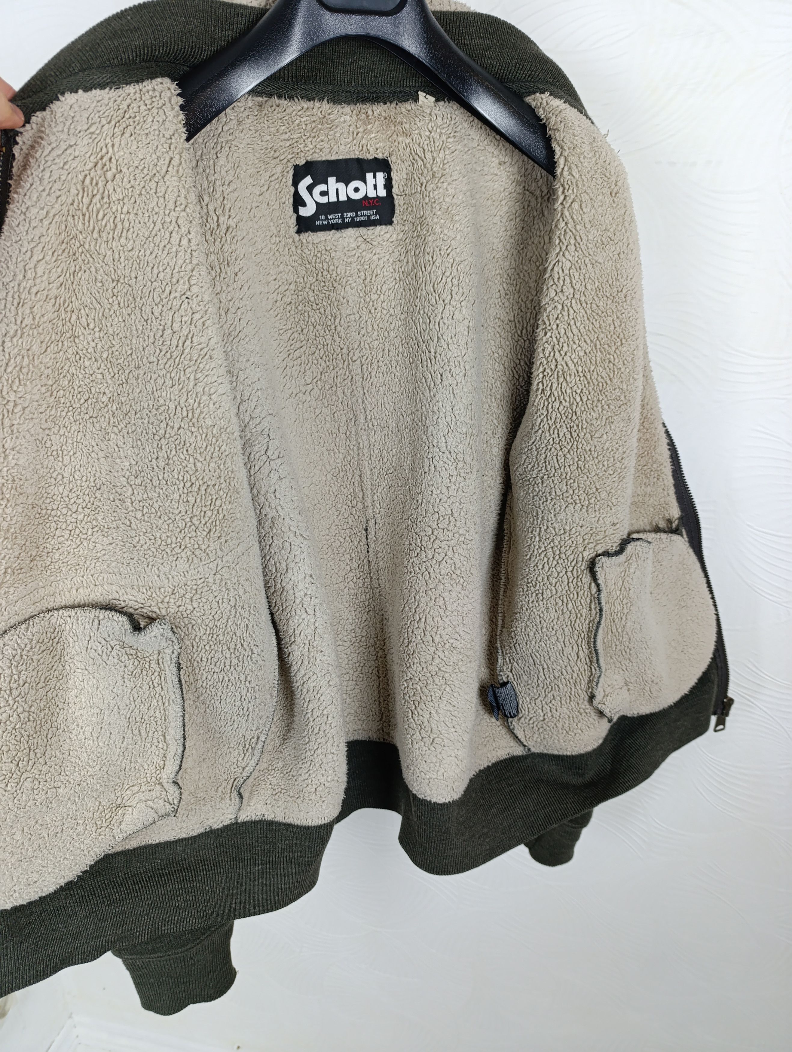 Schott SCHOTT VINTAGE MENS SHERPA JACKET Size US L / EU 52-54 / 3 - 18 Thumbnail