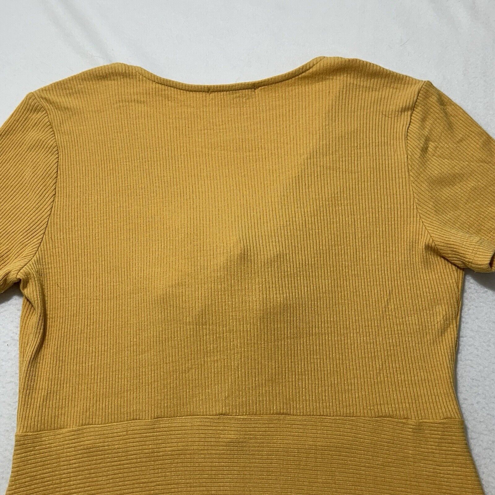 Other Pleione Small Yellow V-Neck Tie Front Lightweight T Shirt Size S / US 4 / IT 40 - 11 Thumbnail
