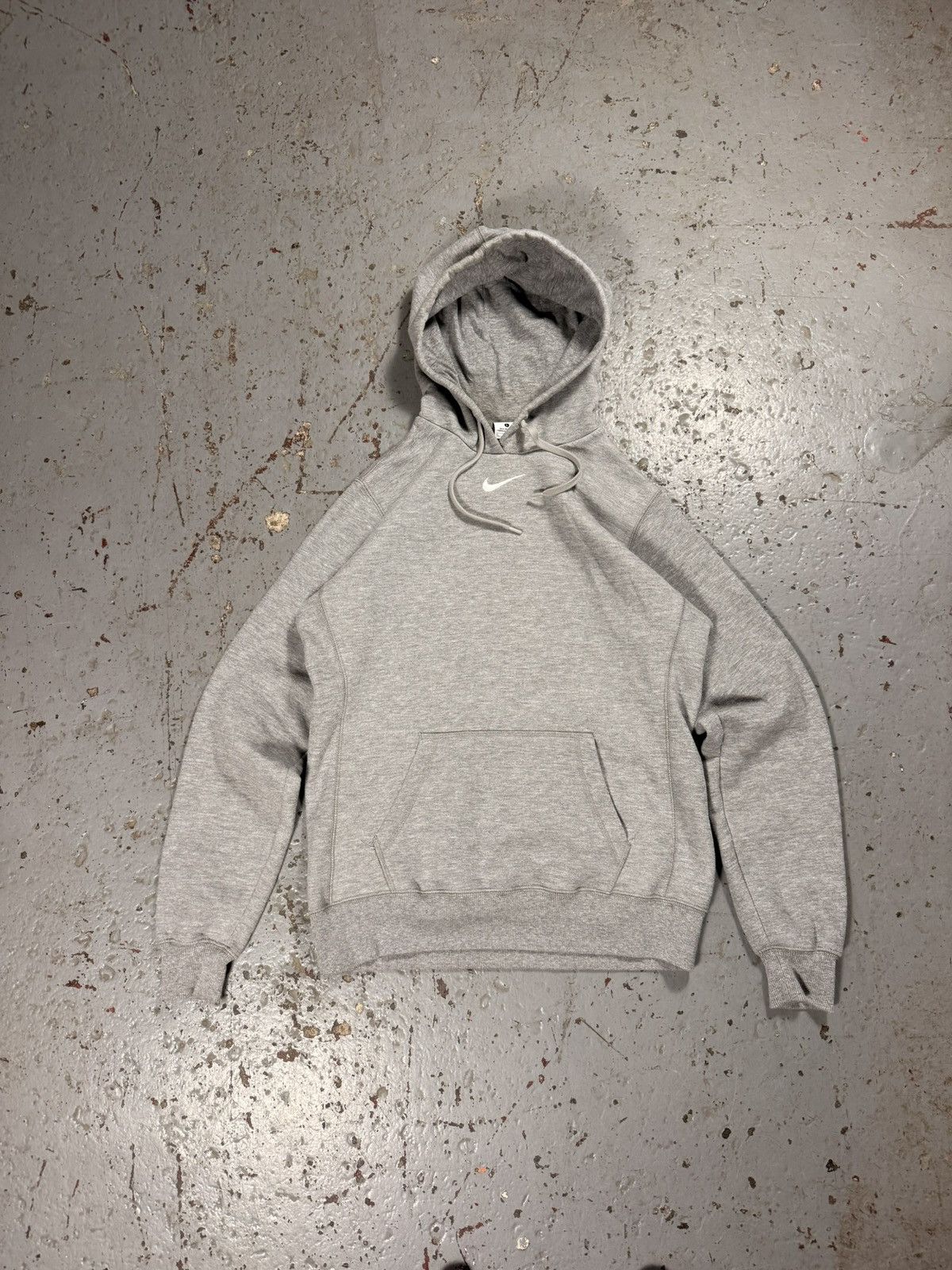 Nike Vintage Nike Grey Centre Swoosh Hoodie Size US L / EU 52-54 / 3 - 1 Thumbnail