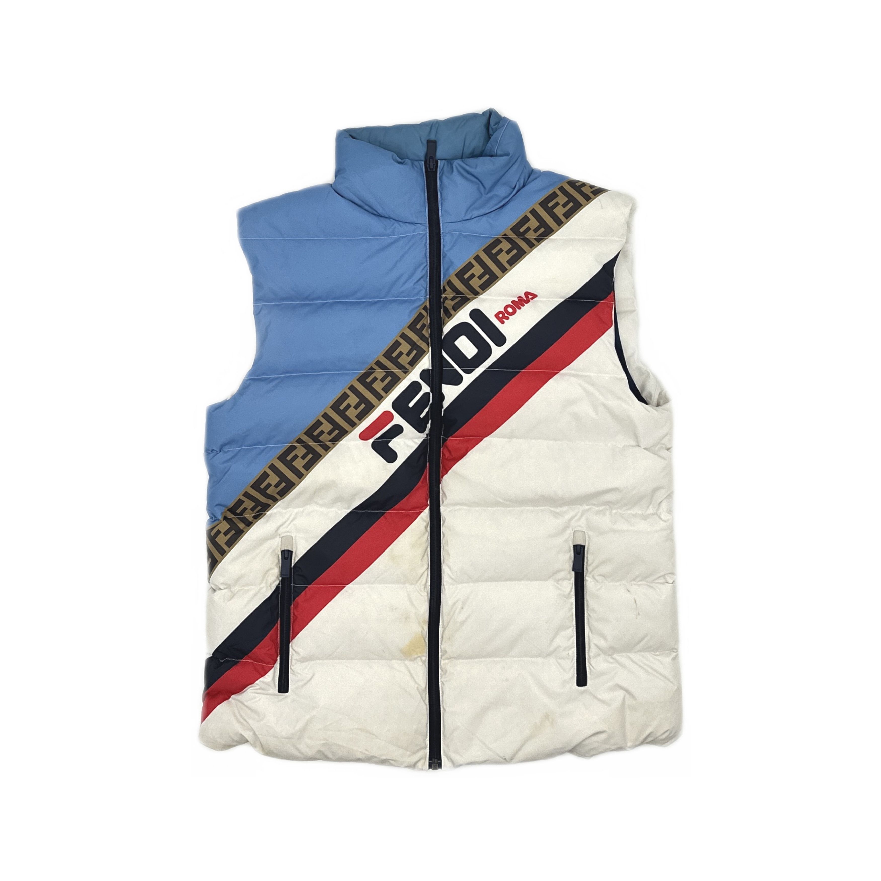 Fendi Fendi Logo Stripe Down Vest Size 46 Size US S / EU 44-46 / 1 - 1 Thumbnail