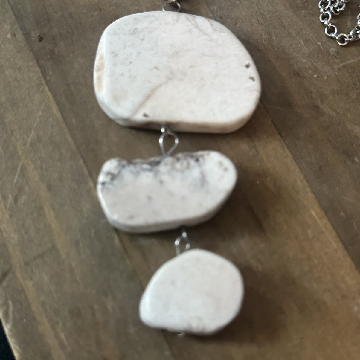 Other Silver tone natural dangling stones pendant necklace Size ONE SIZE - 5 Thumbnail