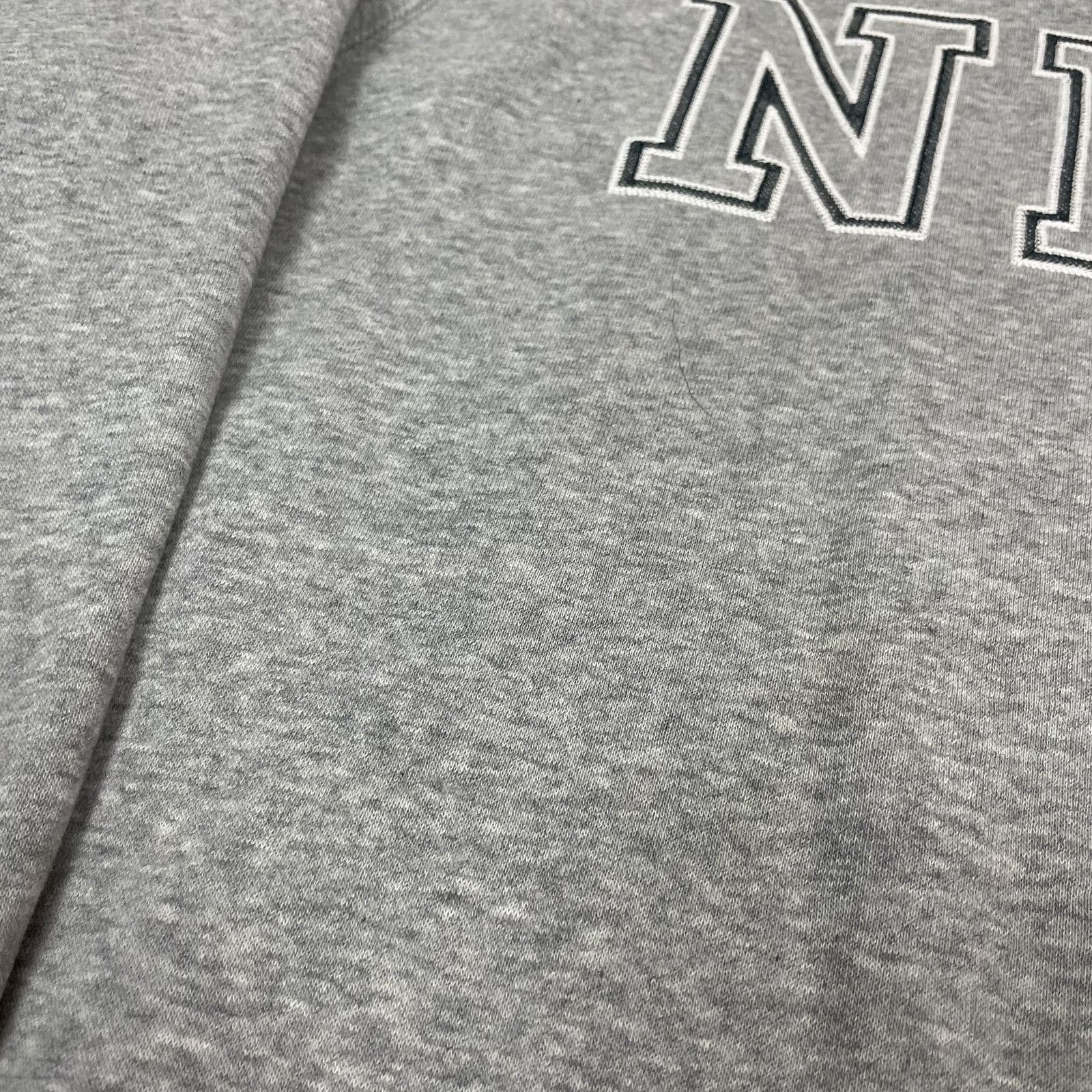 Nike × Vintage Vintage Nike Men Gray Spellout Lined Fleece Sweatshirt Large Size US L / EU 52-54 / 3 - 5 Thumbnail