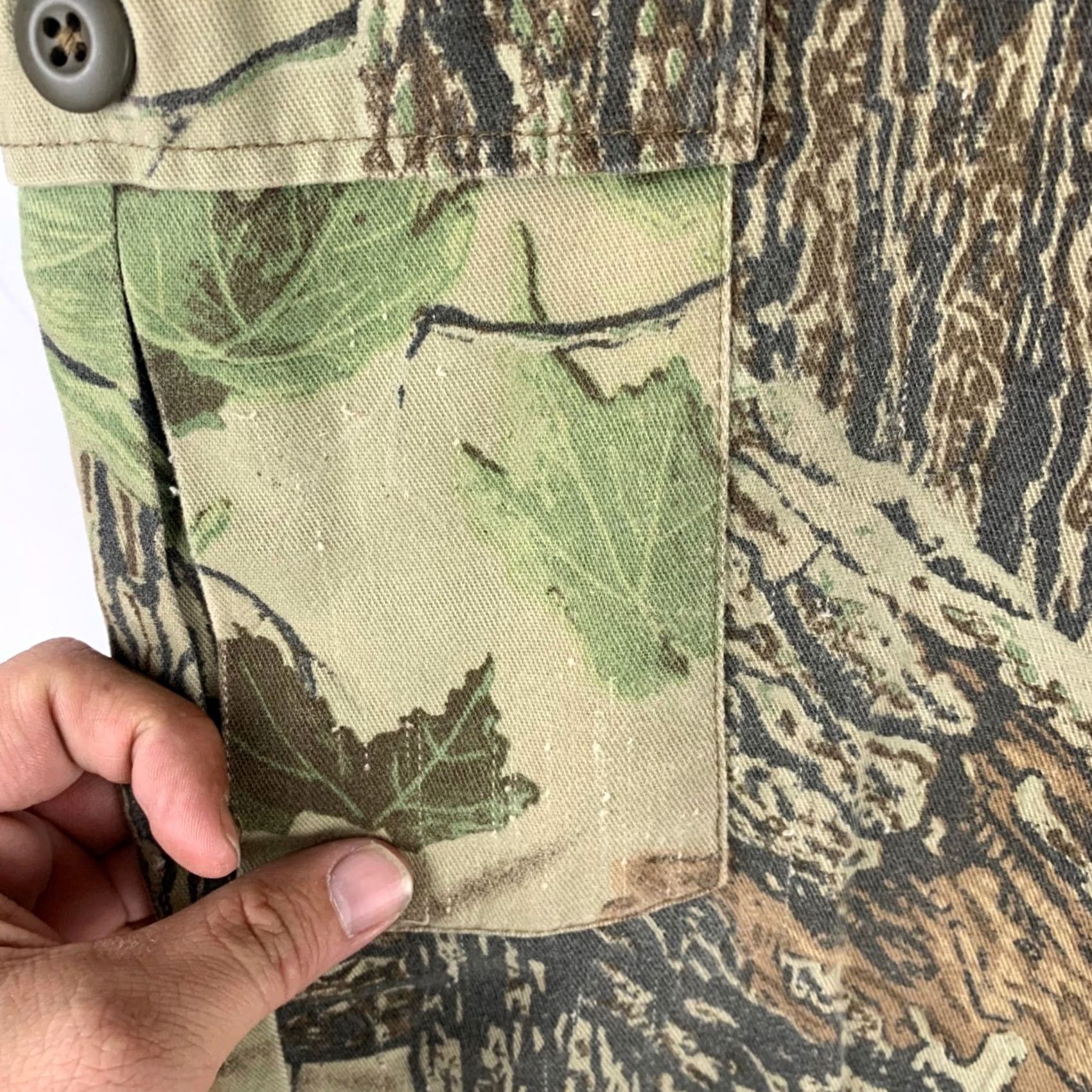Vintage Ranger Cargo Pants Mens Large Green Realtree Camo Adjustable Waist Utility Pants Mens L Green Camouflage Cargo Pocket Workwear Outdoor Size US 36 / EU 52 - 7 Thumbnail