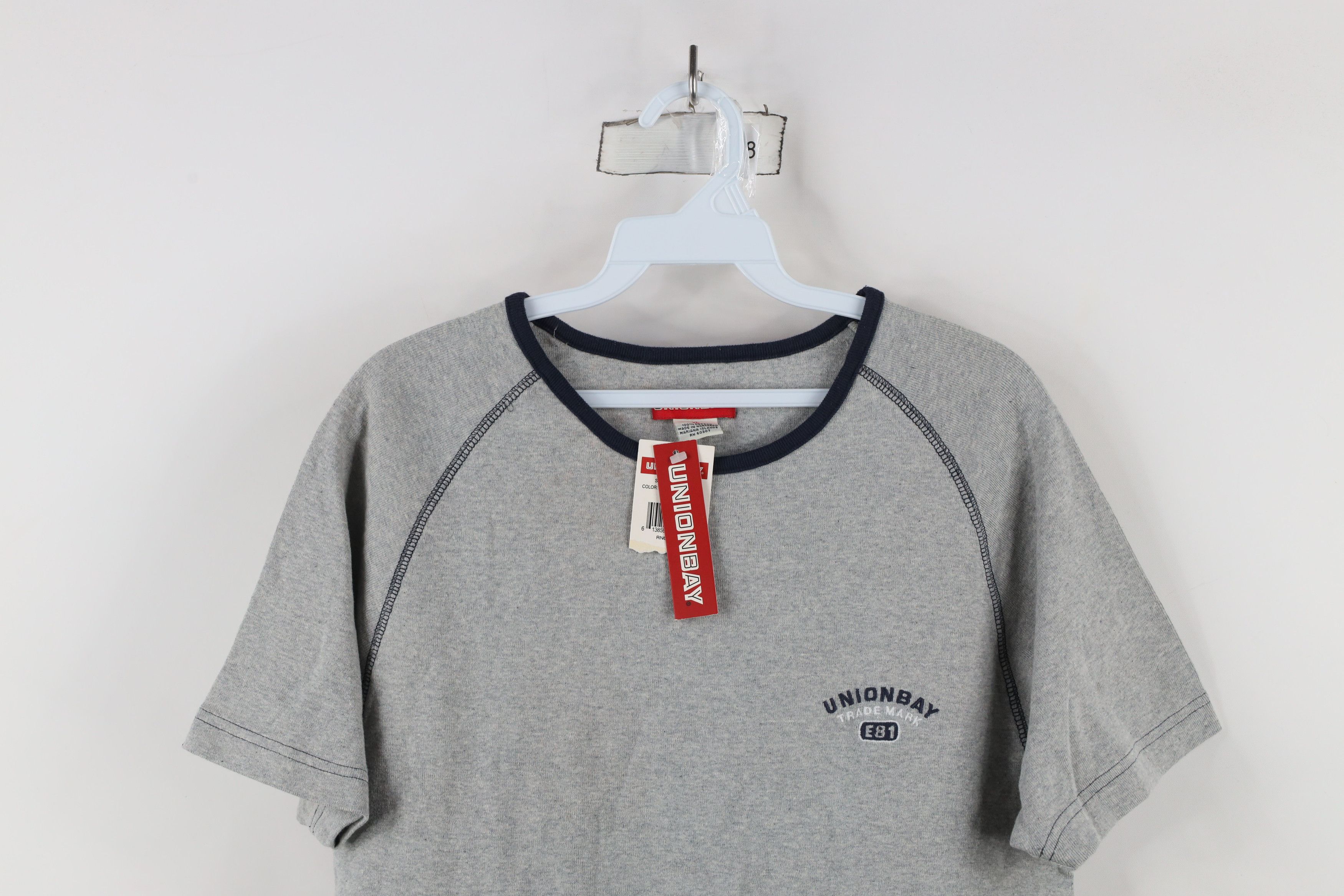 UNIONBAY × Vintage NOS Vintage 90s Unionbay Ribbed Knit T-Shirt USA Gray Size XL / US 12-14 / IT 48-50 - 2 Thumbnail