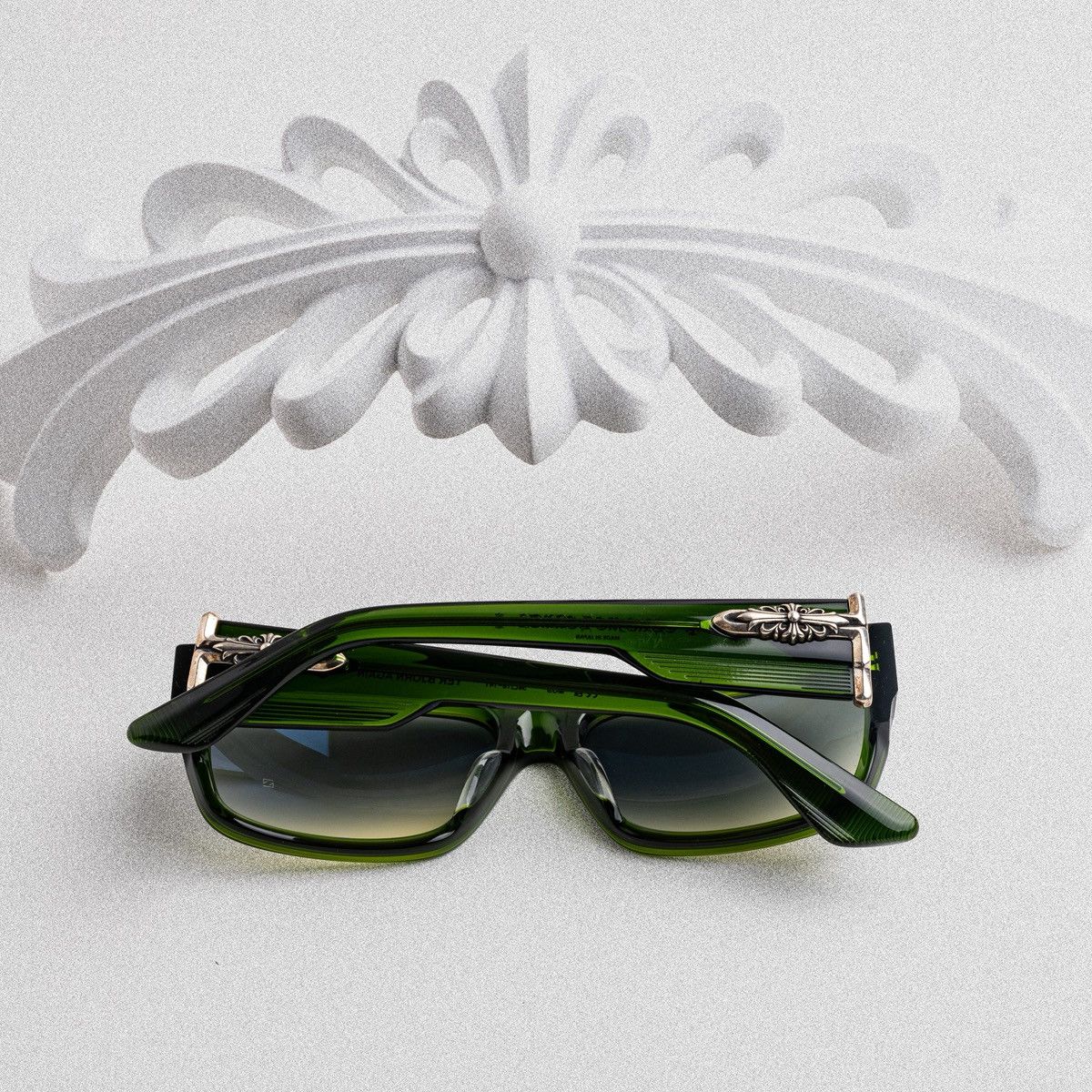 Chrome Hearts CHROME HEARTS YER BJORN AGAIN MOSS SUNGLASSES Size ONE SIZE - 7 Thumbnail
