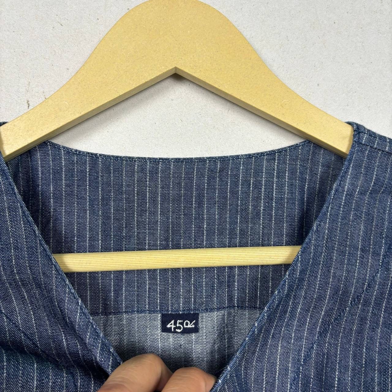 45rpm 45rpm Studio Indigo Hickory Stripe Work Shirt Japan Size 0 Size US M / EU 48-50 / 2 - 6 Thumbnail