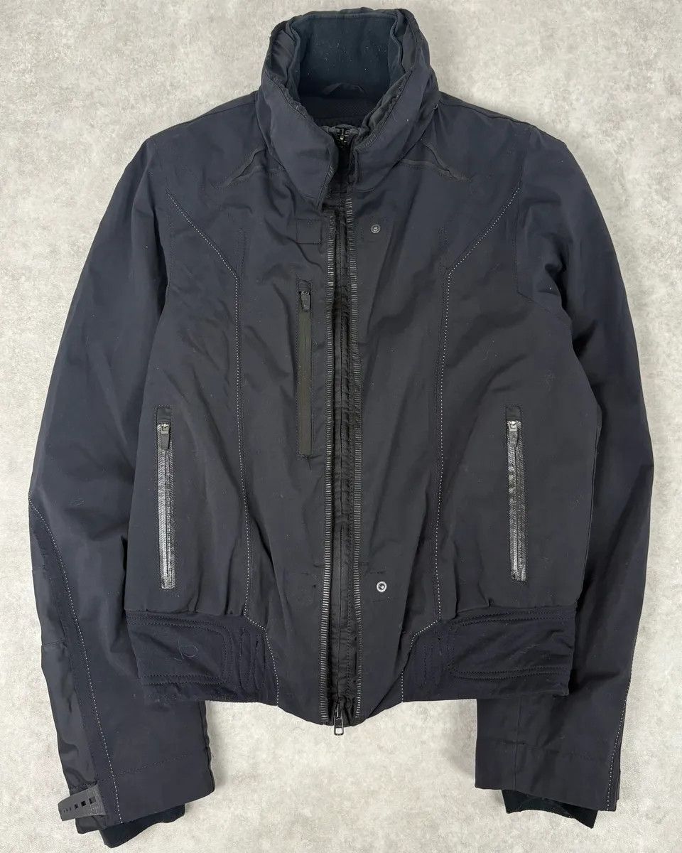 Marithe + Francois Girbaud 2000s Marithé + François Girbaud Active Black Windbreaker Nylon Gothic Jacket Size US M / EU 48-50 / 2 - 1 Thumbnail