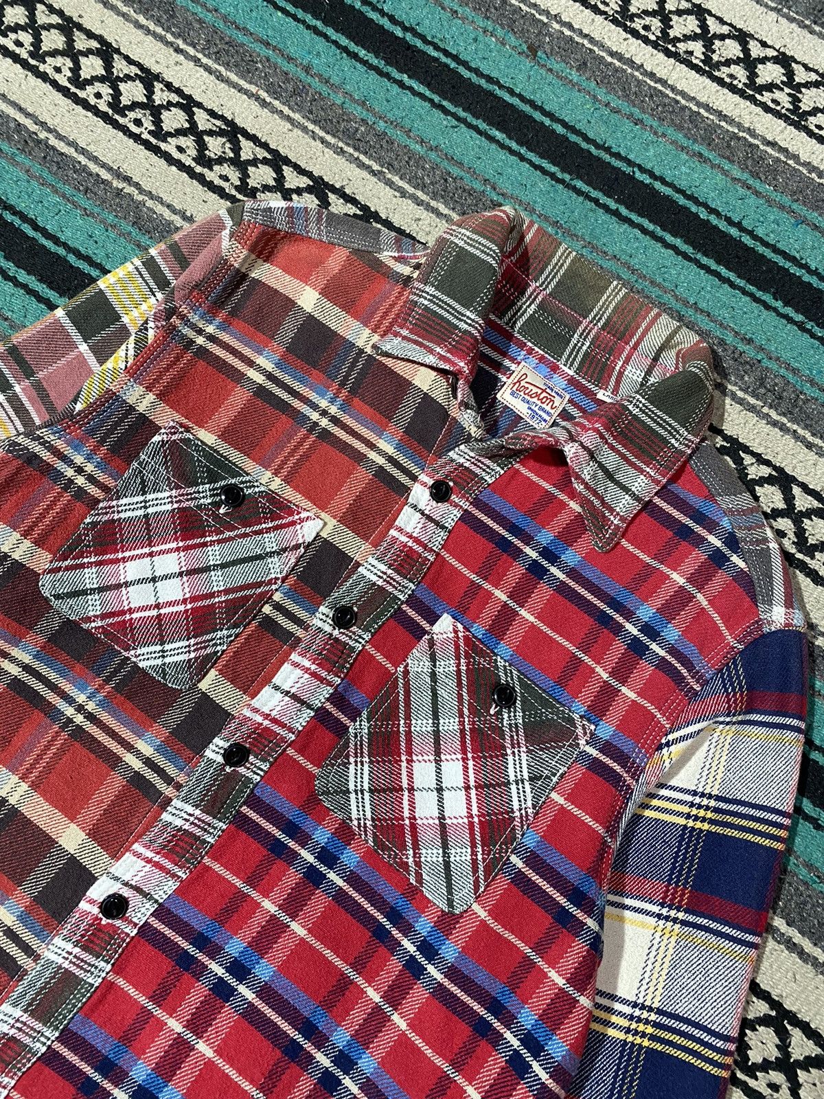 Japanese Brand Houston Union Made Heavyweight Flannel Shirt Size US L / EU 52-54 / 3 - 4 Thumbnail