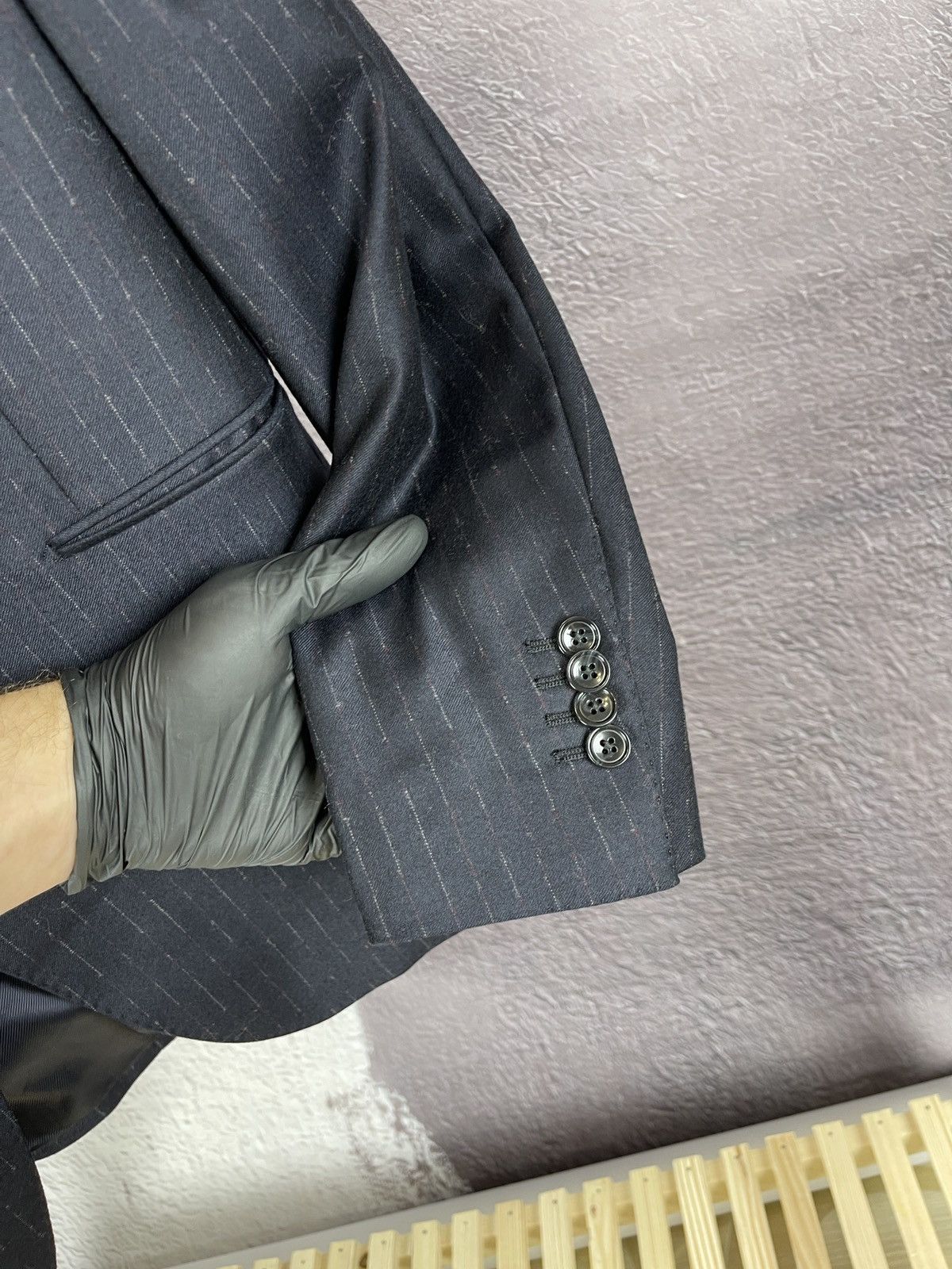 Tagliatore Tagliatore Reda navy blue striped wool super 100s 2 pcs suit Size 36R - 10 Thumbnail
