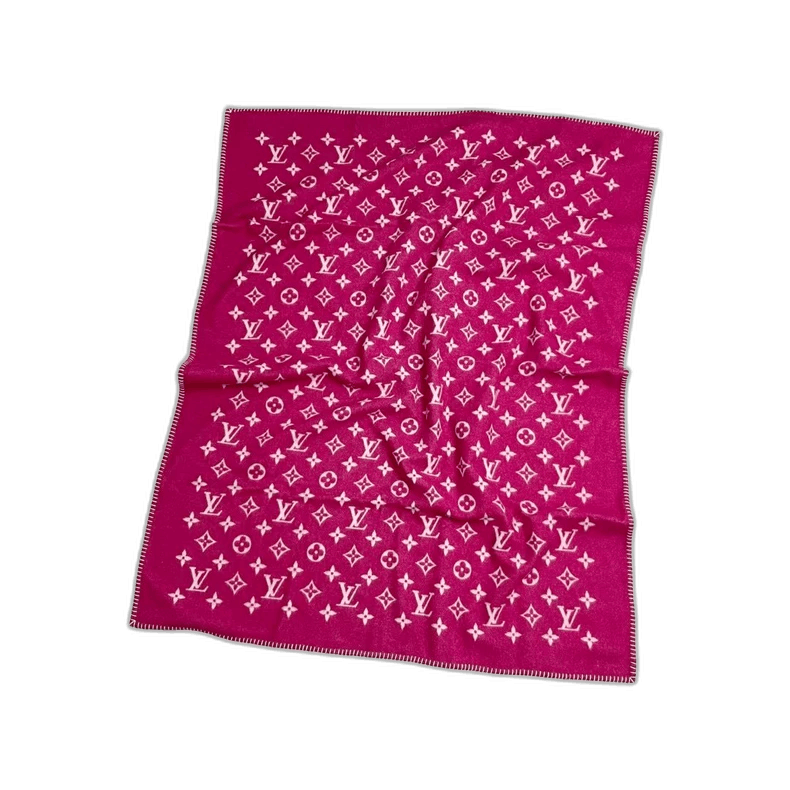 Louis Vuitton Louis Vuitton Pink Cashmere Wool Blanket-yf Size ONE SIZE - 1 Thumbnail