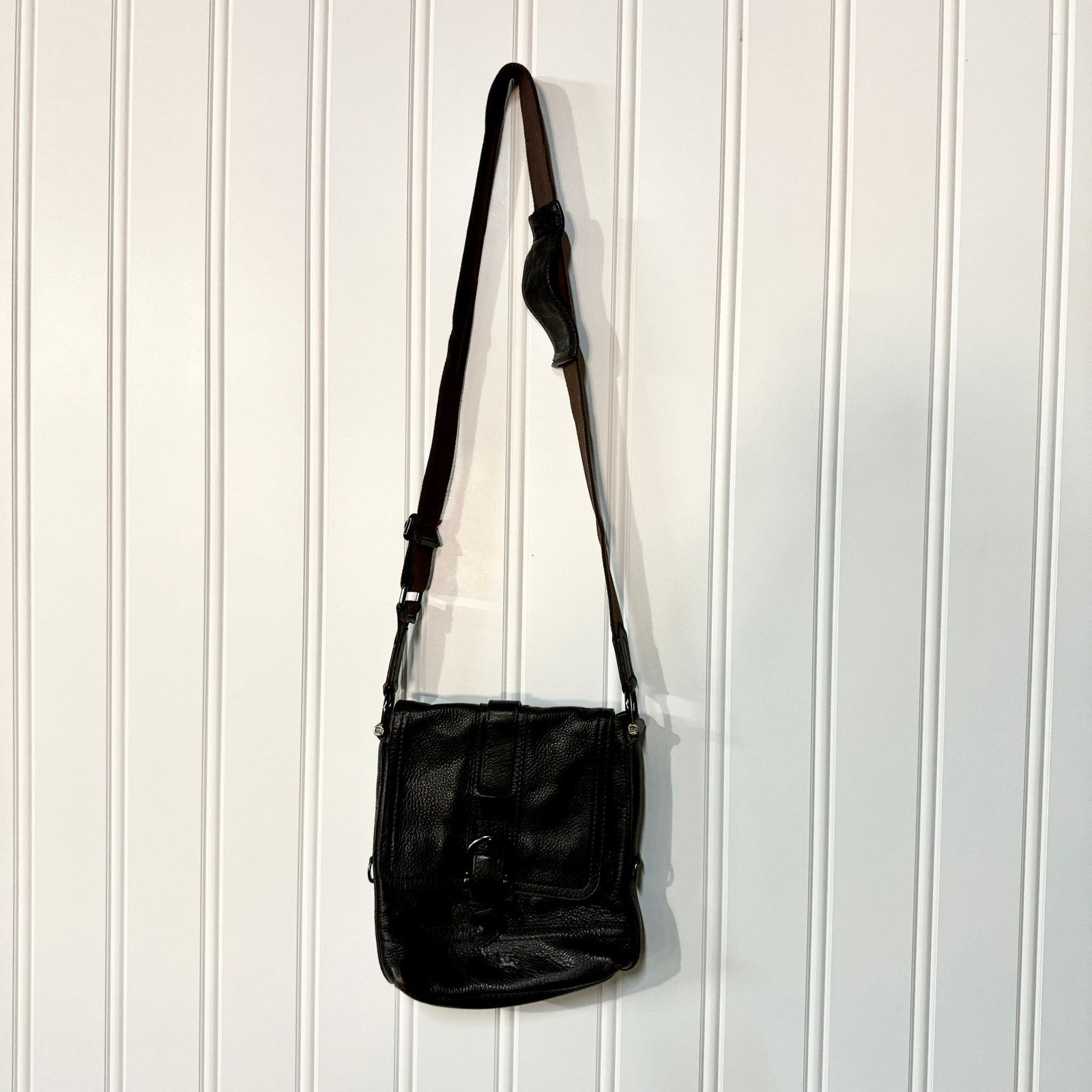 Burberry Vintage Burberry Dark Brown Leather Nova Check Shoulder Bag Size ONE SIZE - 2 Thumbnail