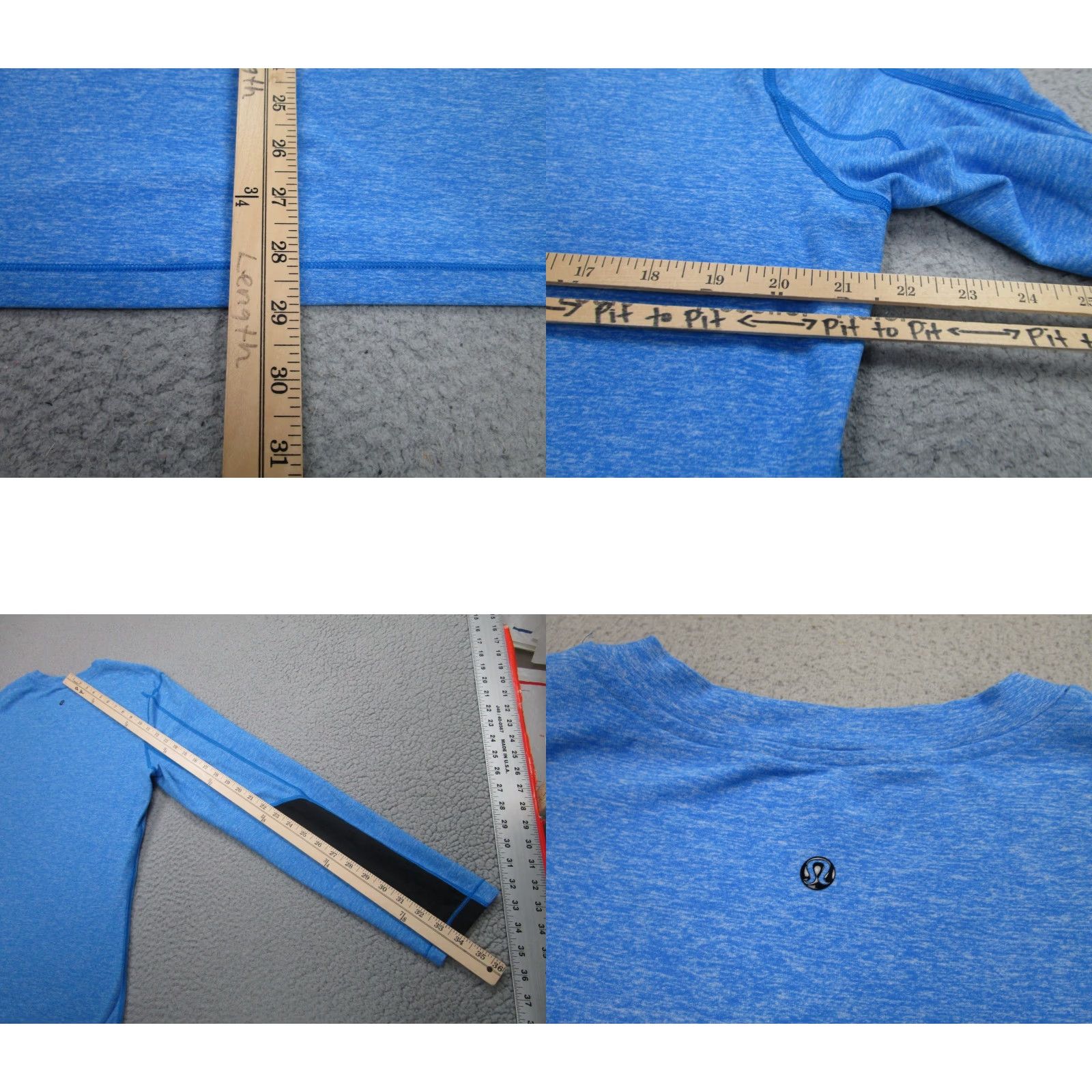 Lululemon Lululemon Shirt Mens Large Blue Thermal Long Sleeve Athletic Training Cold Weather Activewear Shirt Size US L / EU 52-54 / 3 - 8 Thumbnail