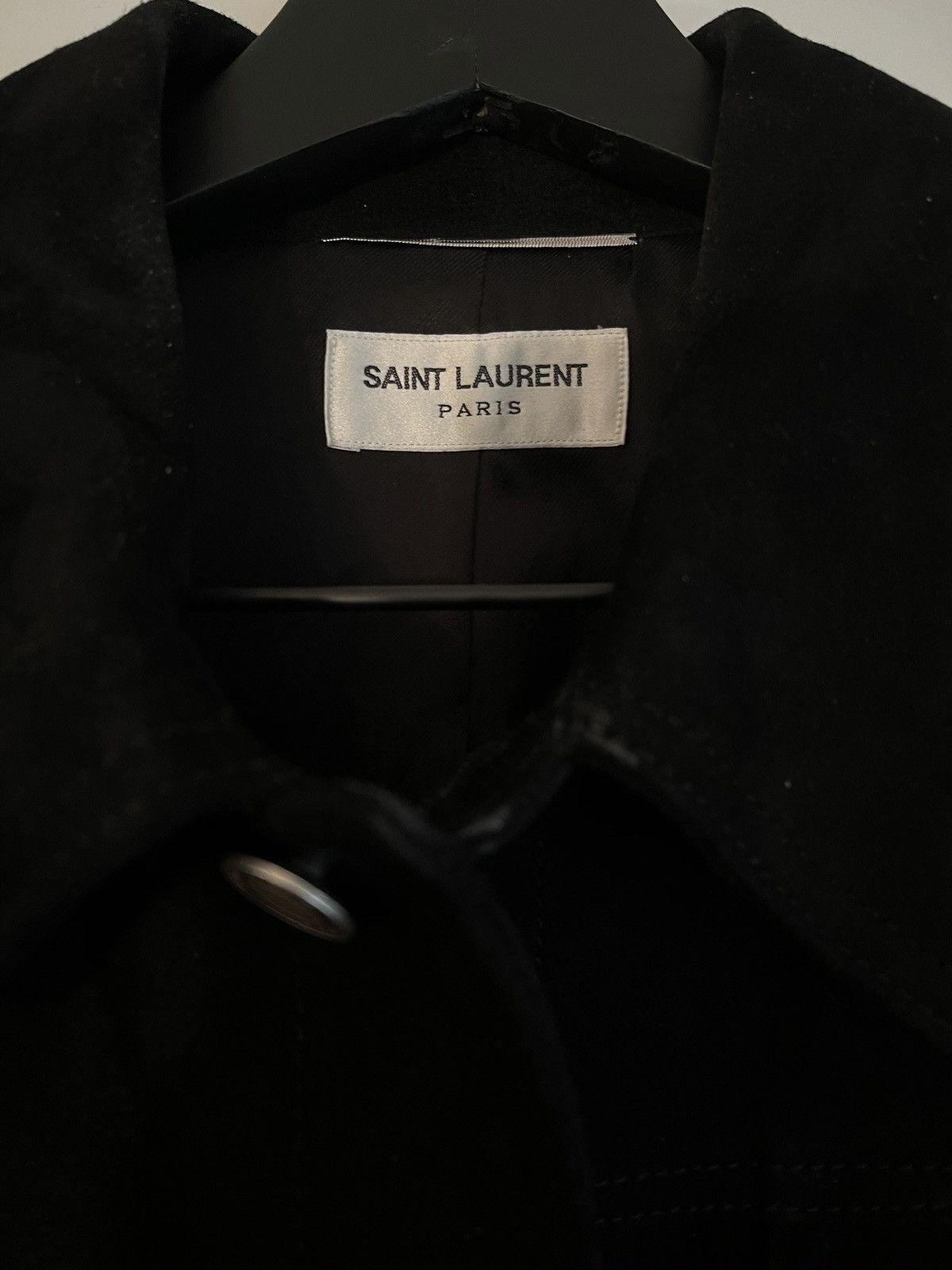 Saint Laurent Paris Saint Laurent Suede Trucker Size US M / EU 48-50 / 2 - 2 Thumbnail