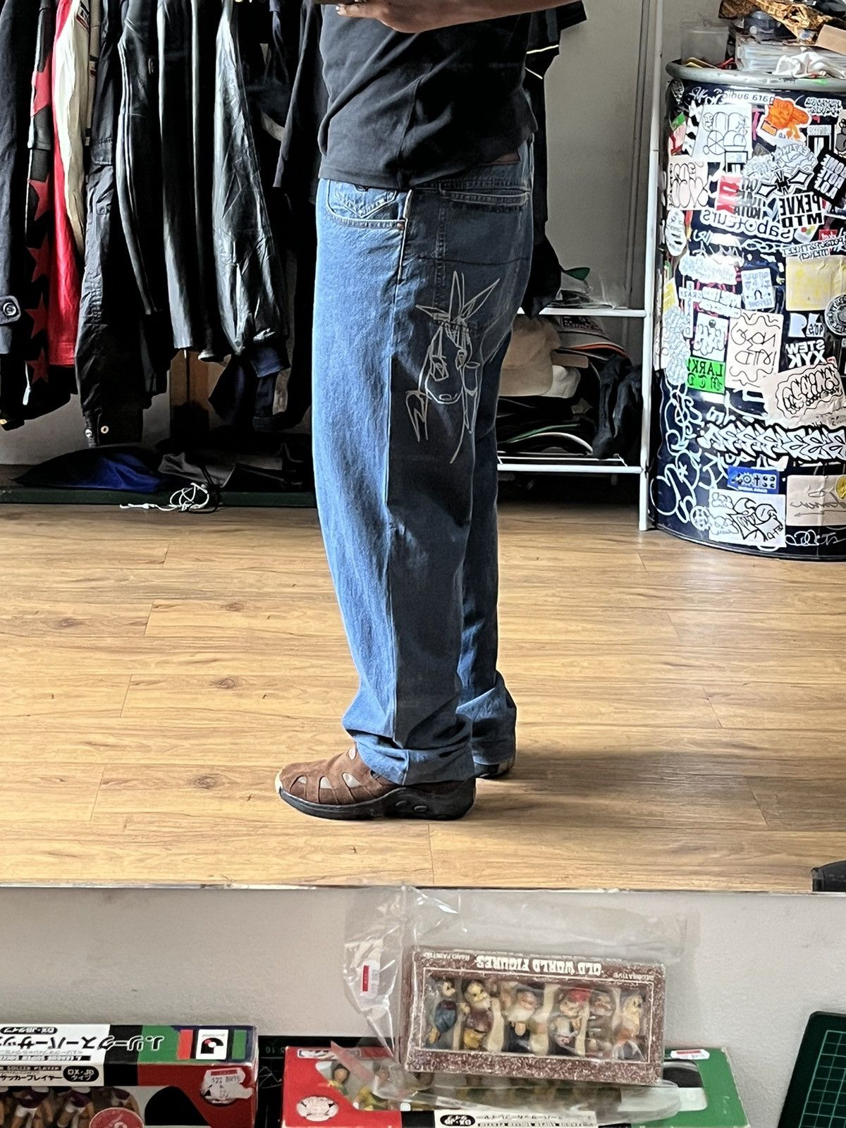 Futura × Zoo York Rare Zoo York x Futura Lab 2000 Pointman Printed Back Denim Size US 34 / EU 50 - 3 Thumbnail