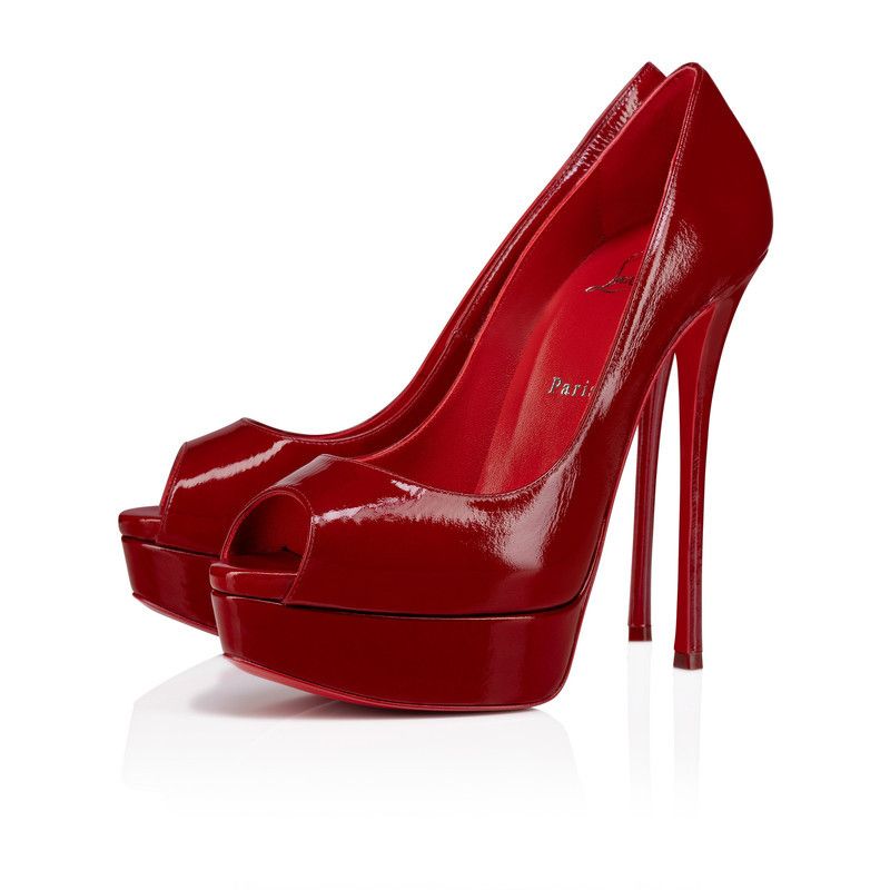 Christian Louboutin os11x0526 Fetish Peep150mm Patent Leather Pumps in Red Size US 9 / IT 39 - 2 Thumbnail