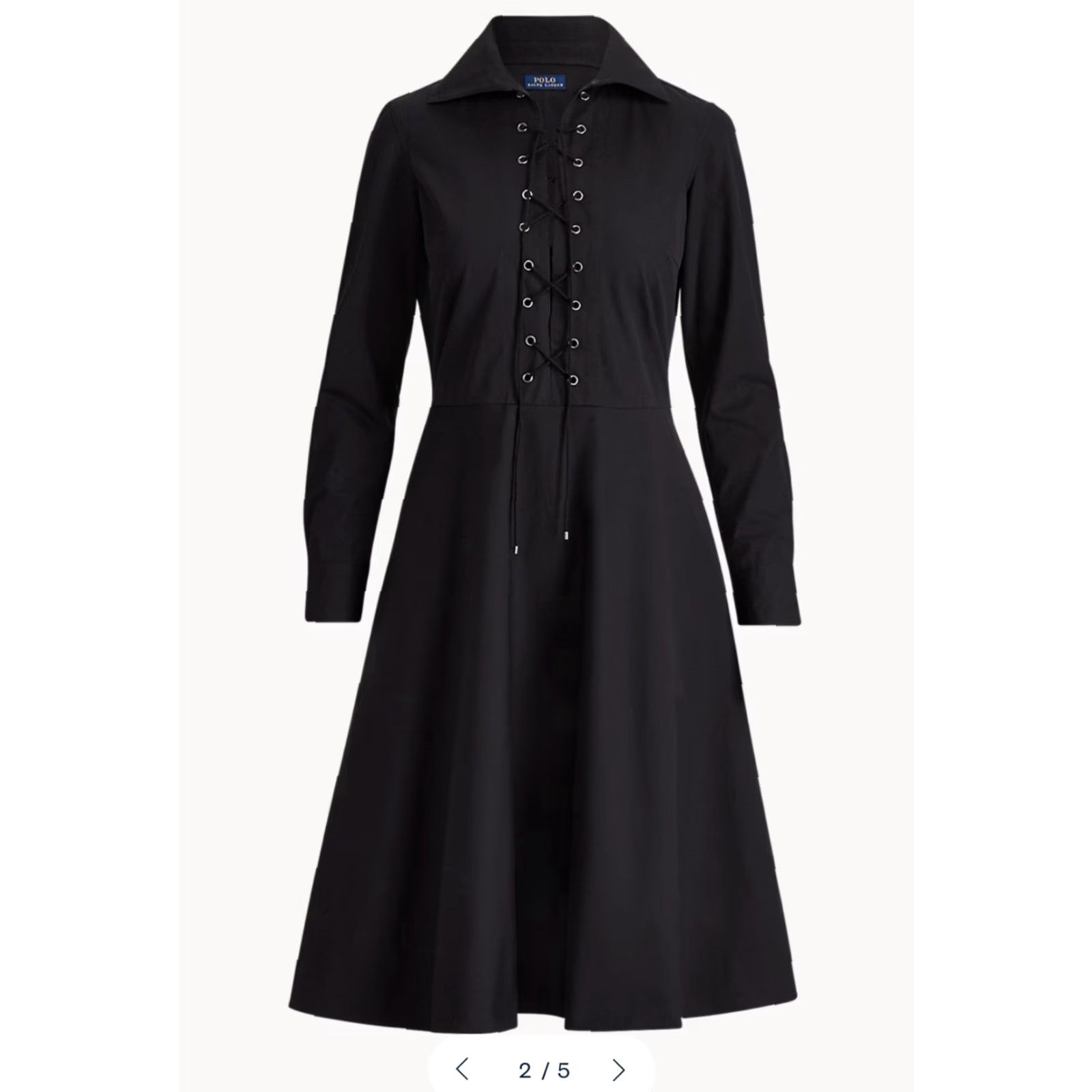 Polo Ralph Lauren Polo Ralph Lauren Lace Up Cotton Shirt Dress Black Women’s Size 2 New With Tags Size XS / US 0-2 / IT 36-38 - 7 Thumbnail