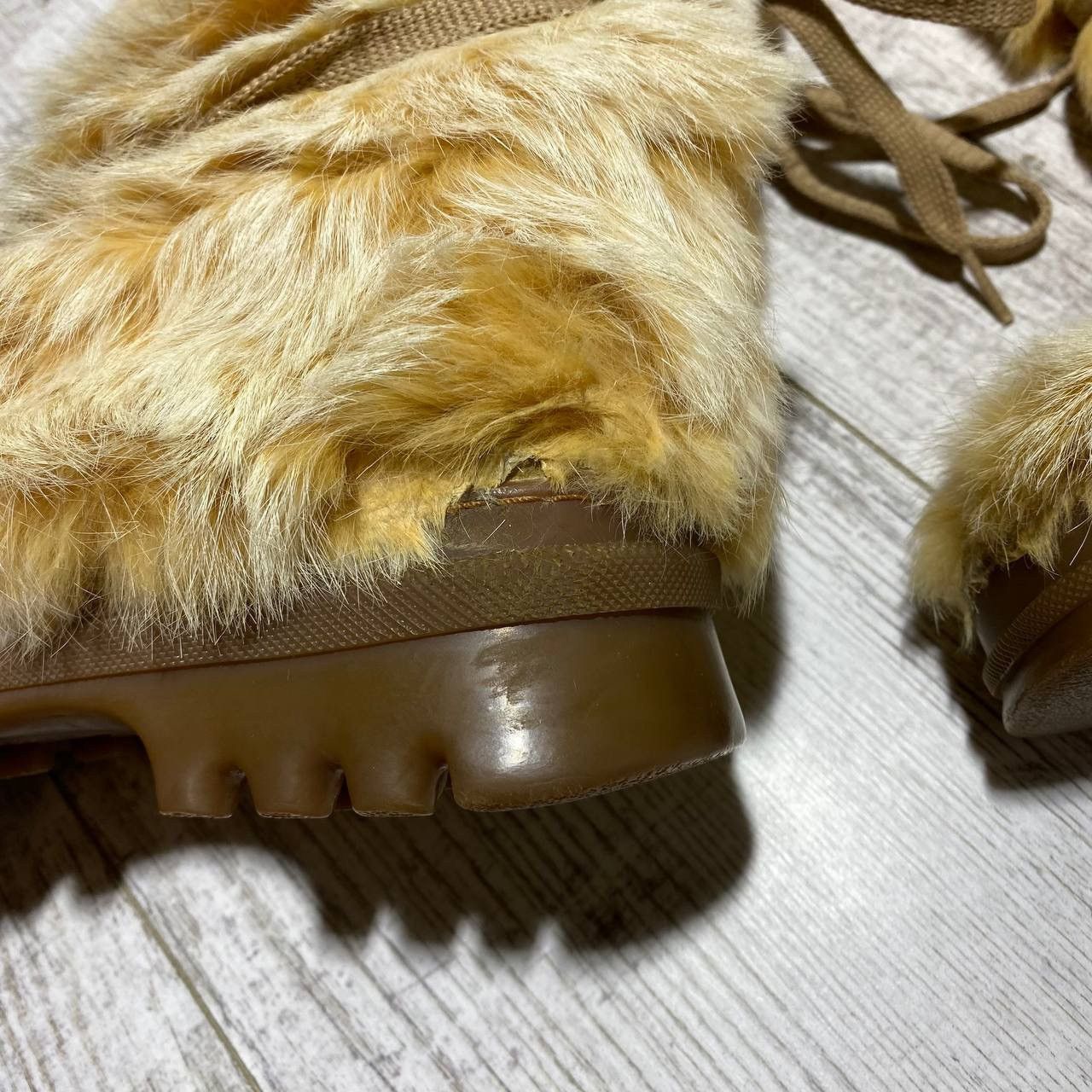 Flux Vintage Y2K Fluxa Rabbit Fur Boots Size US 7 / IT 37 - 6 Thumbnail
