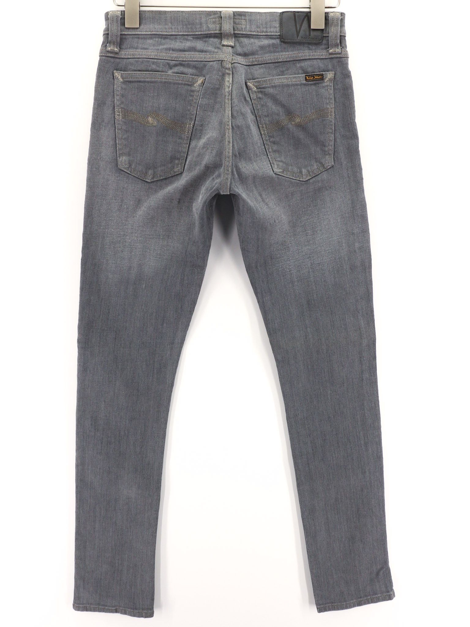 Nudie Jeans TIGHT LONG JOHN W29/L32 Organic Charcoal Logo Fit 80682 Size US 29 - 2 Thumbnail