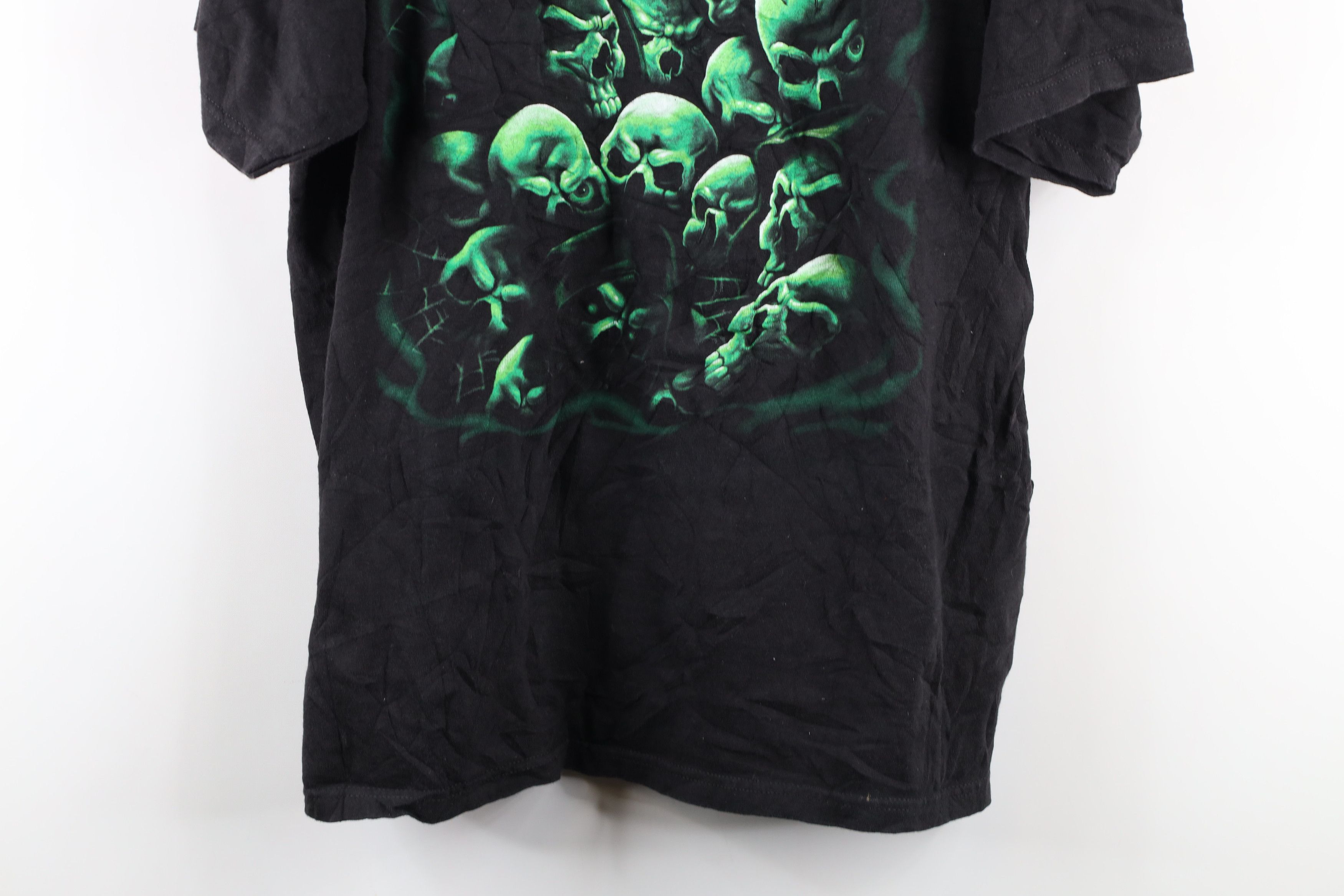 Vintage Vintage 90s Streetwear Skeleton Juicy J Skull T-Shirt Black Size US XL / EU 56 / 4 - 3 Thumbnail