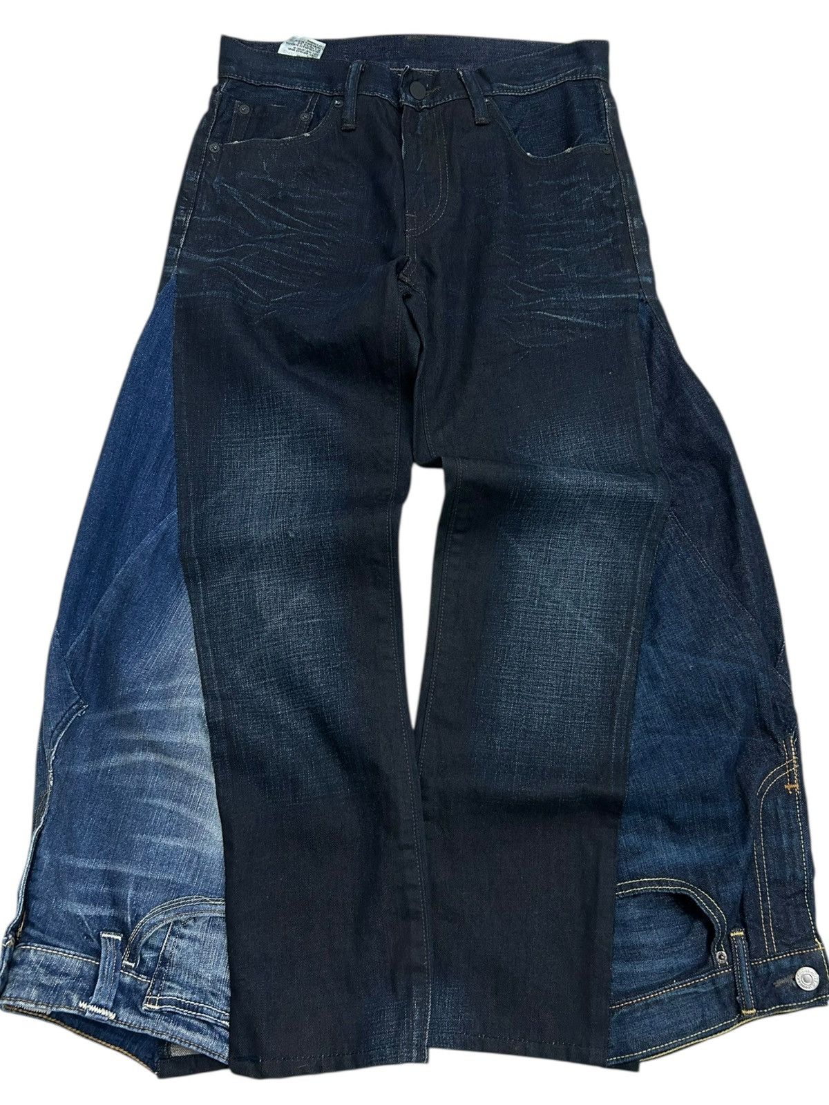 Levi's Y2k Levis Rework Upcycled Wide Leg Jeans Size US 29 - 1 Thumbnail