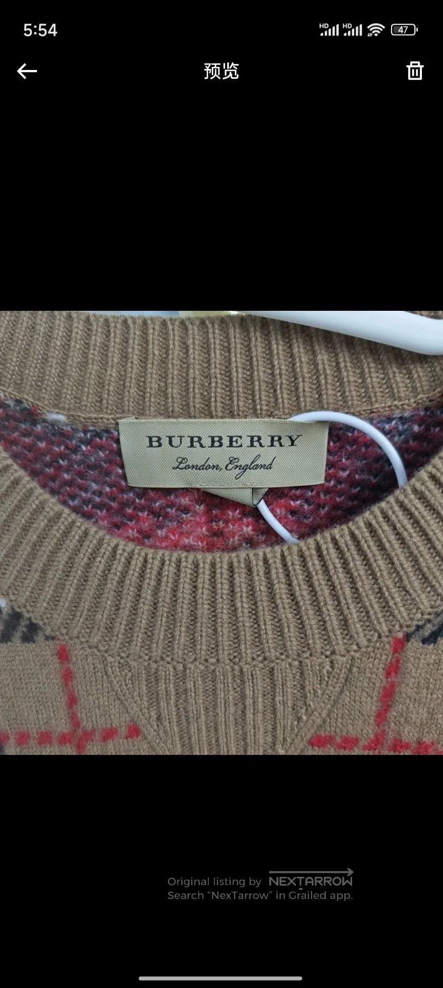 Burberry Burberry Classic Plaid Wool Sweater. Size US XS / EU 42 / 0 - 2 Thumbnail