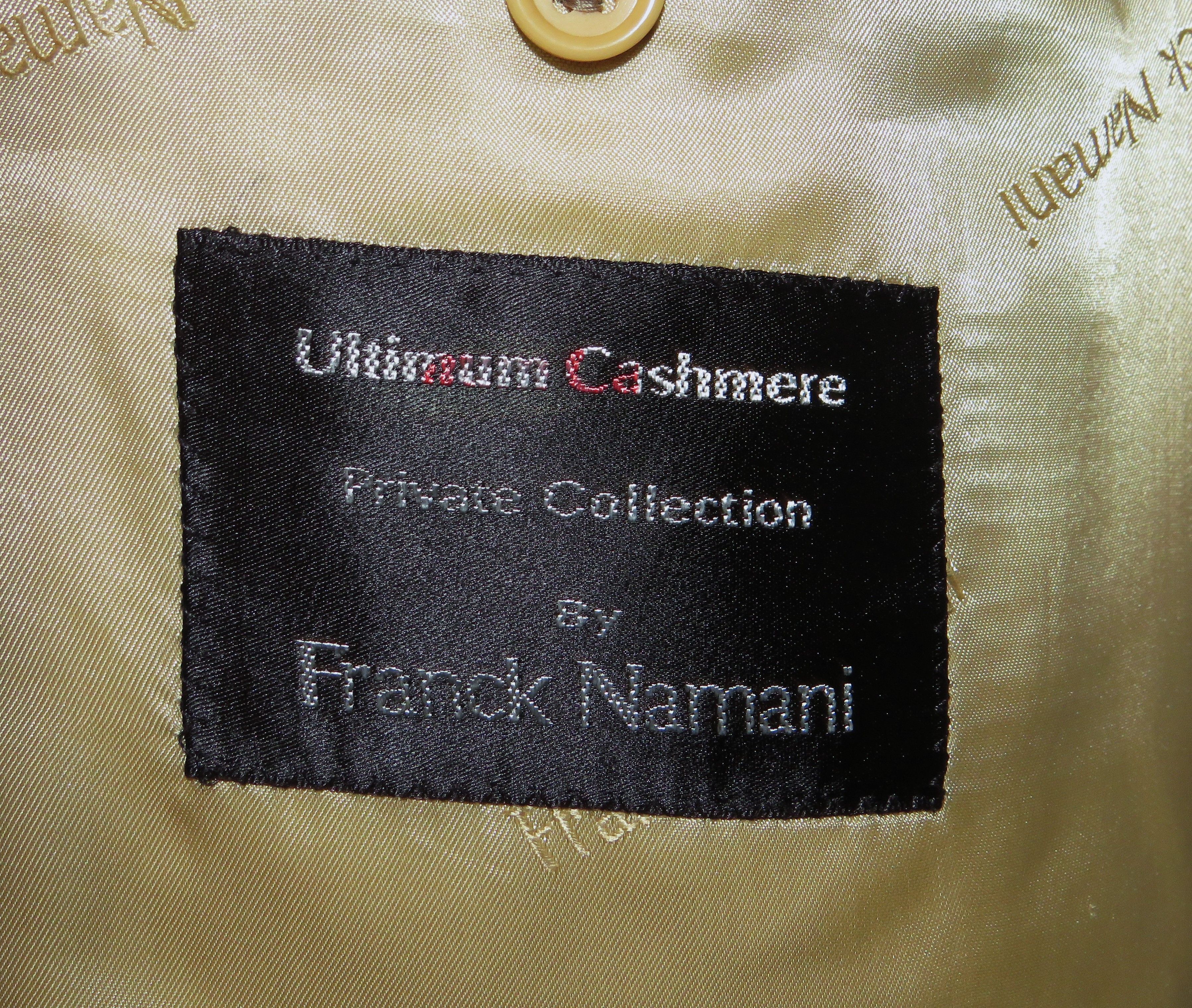 Franck Namani 100% Cashmere Brown Windowpane Three Roll Two Sport Coat 42R Size 42R - 12 Thumbnail