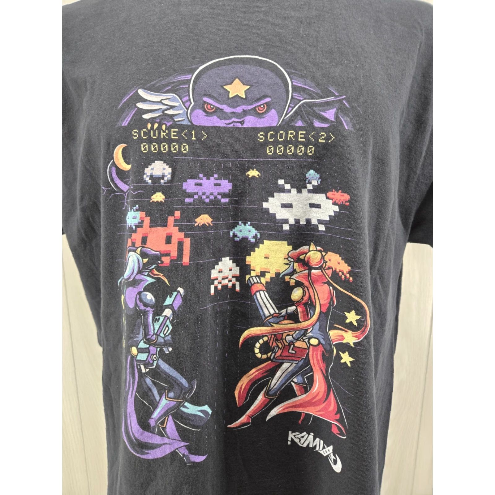 Gildan VINTAGE Kami Con Birmingham Alabama Anime Graphic T-Shirt XL Men's Black Cotton Logo Short Sleeve Crew Neck 27.5" Down Back Size US XL / EU 56 / 4 - 3 Thumbnail