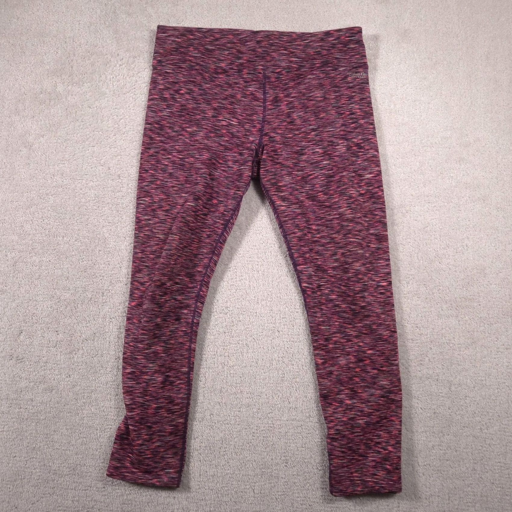 Calvin Klein Calvin Klein Performance Leggings Womens XL Purple Thermal Ankle Quick Dry Size 40" / US 18 - 2 Thumbnail