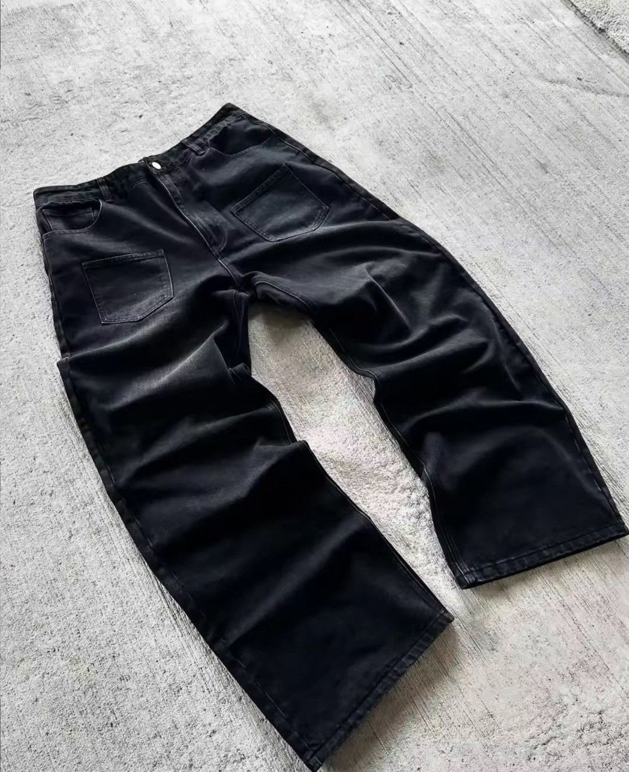 Japanese Brand Streetwear Design Flowers Printed Baggy Denim Pants Size US 34 / EU 50 - 2 Thumbnail