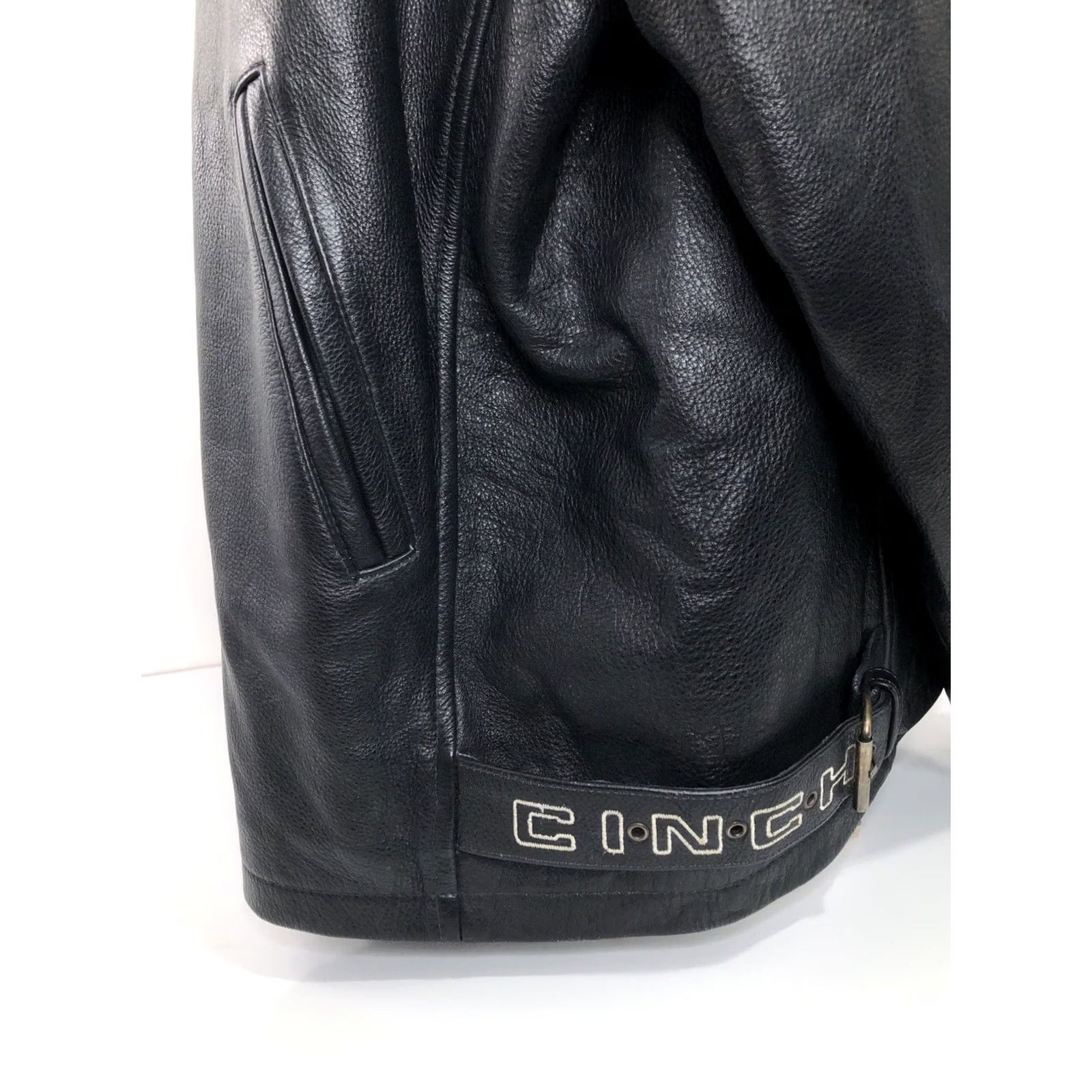 Vintage Cinch Rare Embroidered Western Bomber Jacket - Leather, Heavy Duty, 2XL, Black, Mens Size US XXL / EU 58 / 5 - 4 Thumbnail