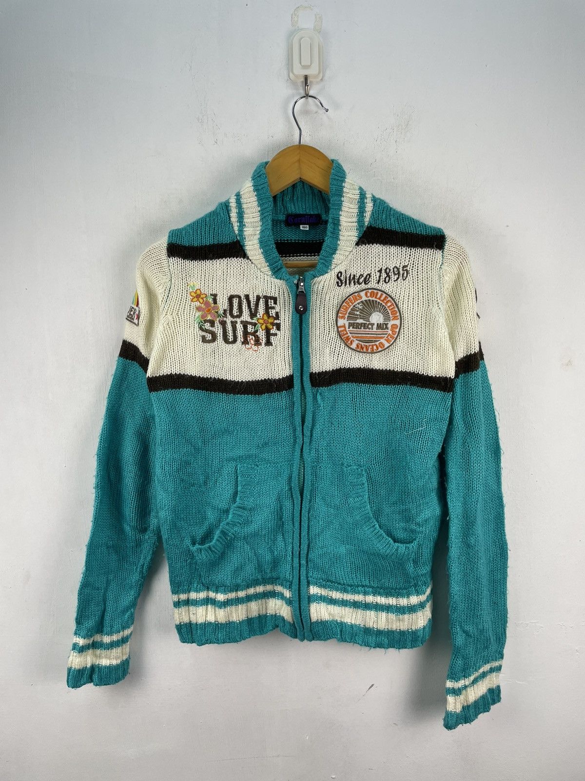 Vintage Vintage Surf Collection Handknitt Sweater Knitwear Size US S / EU 44-46 / 1 - 1 Thumbnail