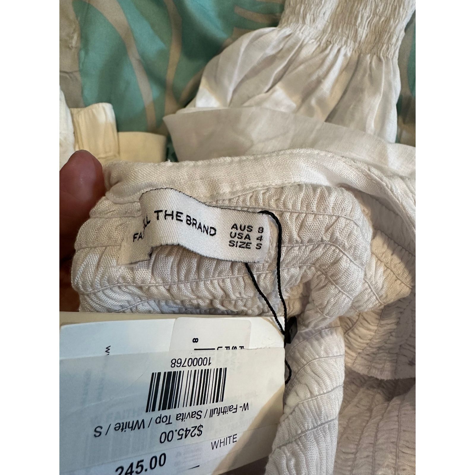 FAITHFULL Faithfull The Brand Savita Linen Open Back Top White size 4 Size S / US 4 / IT 40 - 12 Thumbnail