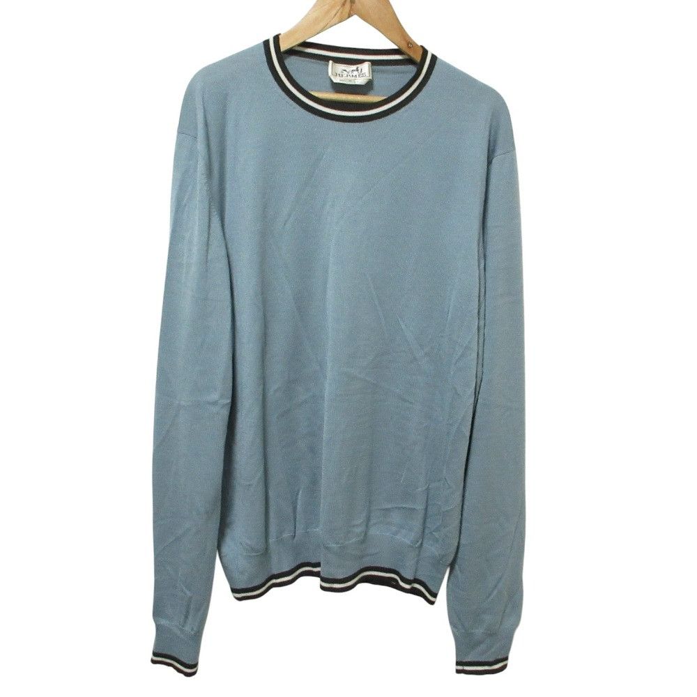 Hermes Hermes Hermes Cashmere Silk Sweater Textile Tops DUTY FREE for USA Size ONE SIZE - 1 Thumbnail