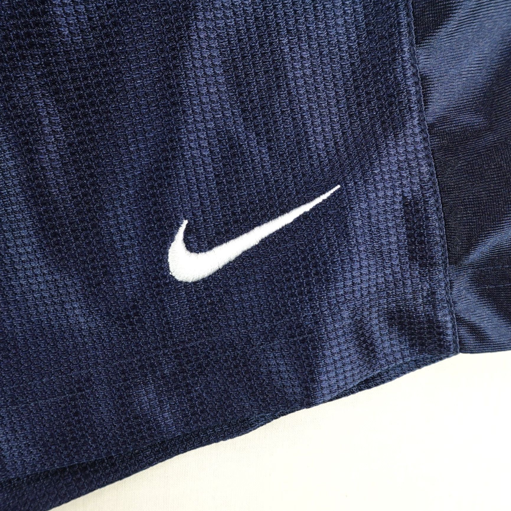 Nike Nike Shorts Mens Large Blue Dazzle Shimmer Shiny Basketball White Swoosh Gym Size US 33 - 2 Thumbnail