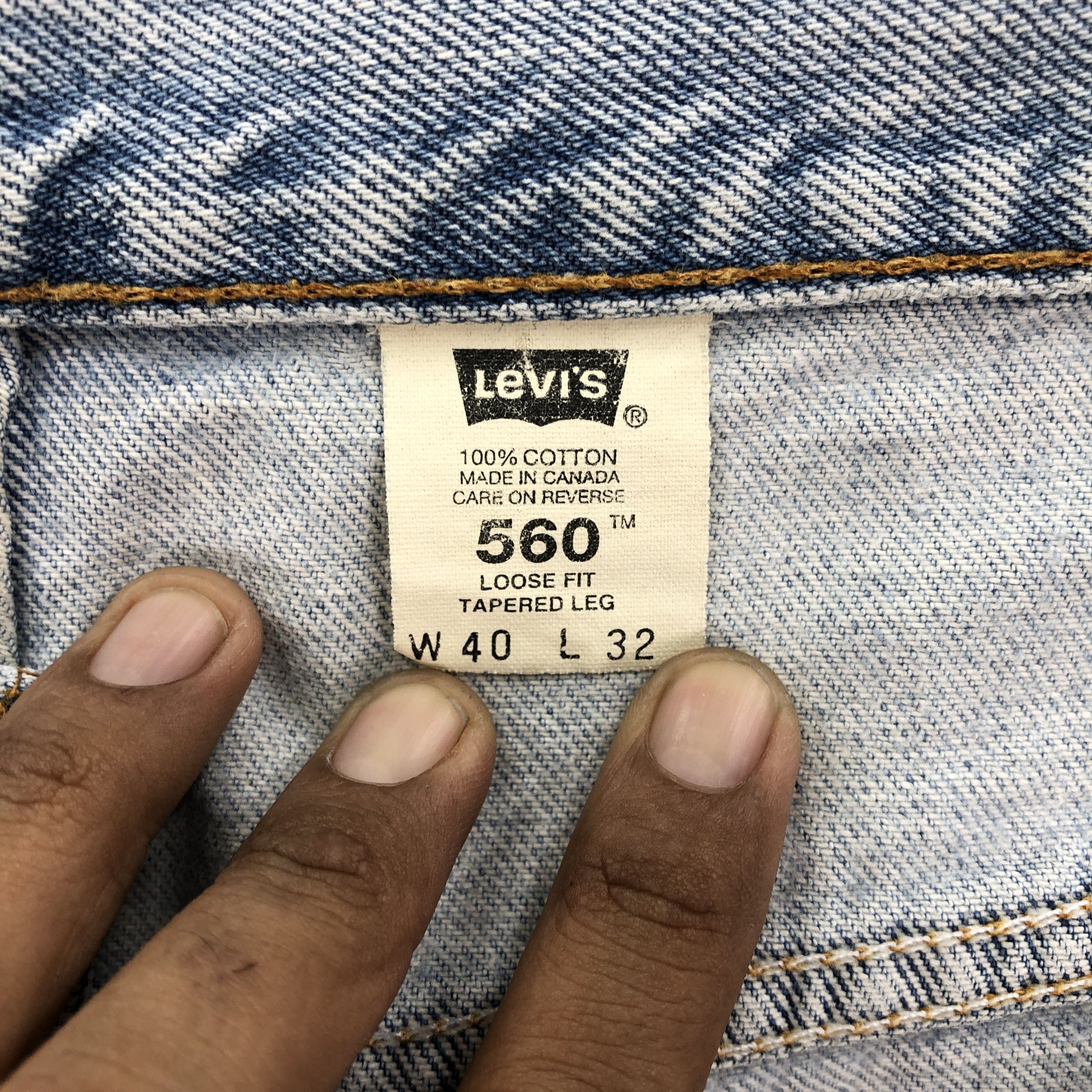 Levi's × Vintage Vintage Levis 560 Light Wash Jeans Distressed Levi's Denim Size US 38 / EU 54 - 10 Thumbnail