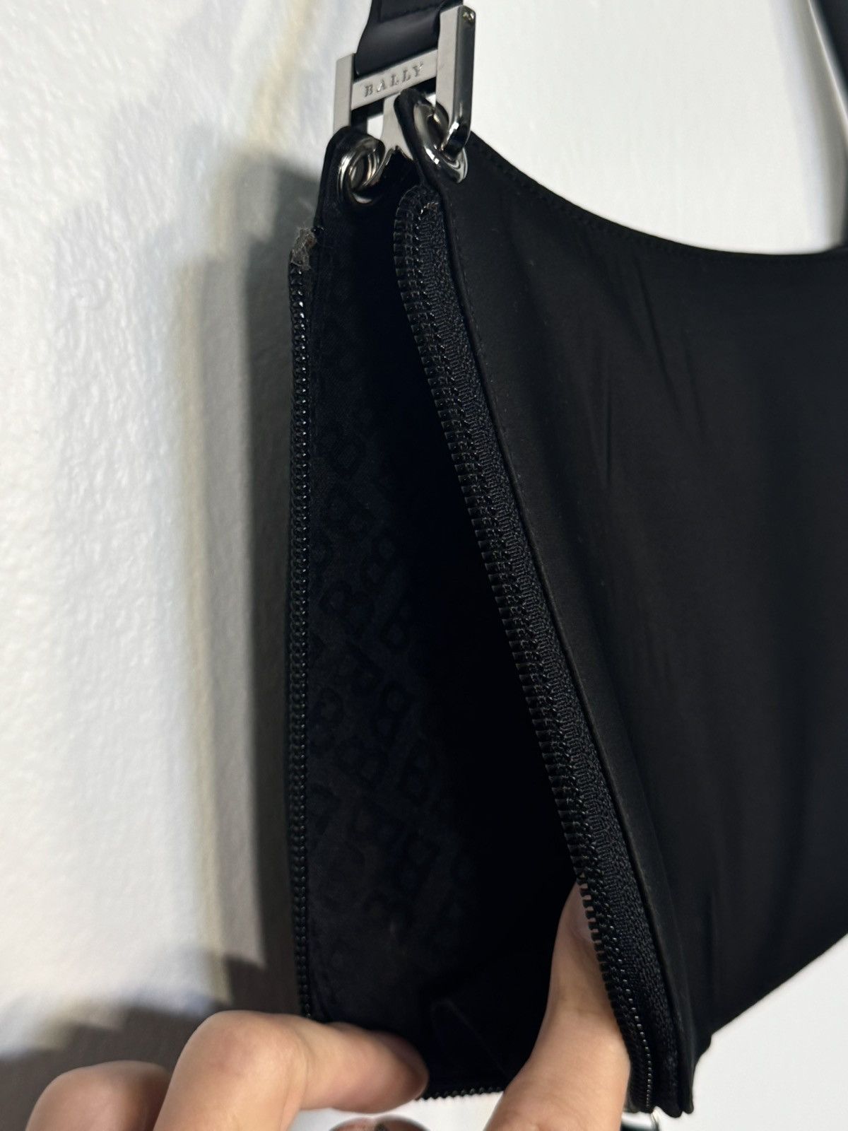 Bally × Vintage Vintage BALLY mini Bag Saddle Pochette Nylon & Leather Size ONE SIZE - 4 Thumbnail