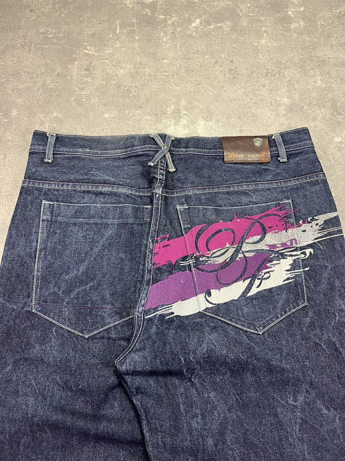 Phat Farm 2000s Y2K Phat Farm Washed Heavy Mega Baggy Denim Jeans 40 Size US 40 / EU 56 - 10 Thumbnail