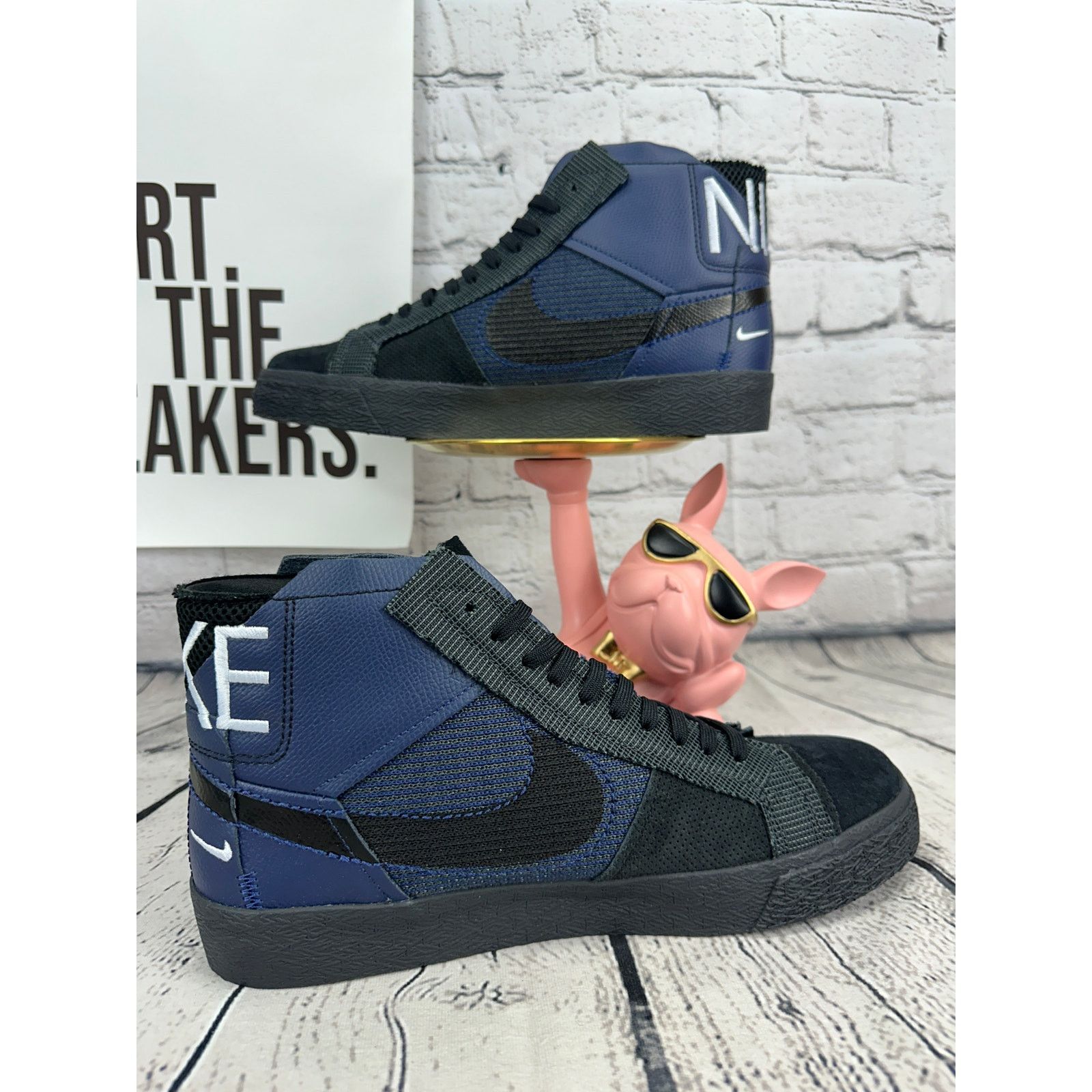 Nike Nike SB Blazer Mid Premium PRM Mens 9.5 Blue Sneaker Shoes Size US 9.5 / EU 42-43 - 6 Thumbnail