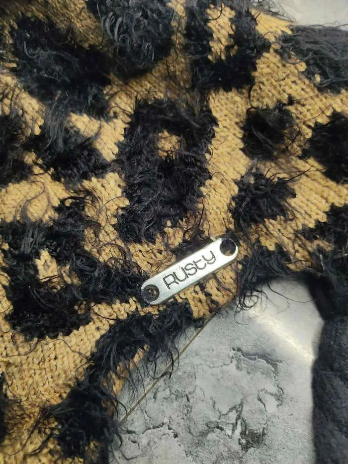 Japanese Brand × Rusty × Vintage Rusty Leopard Wool Style Beanie Size ONE SIZE - 5 Thumbnail
