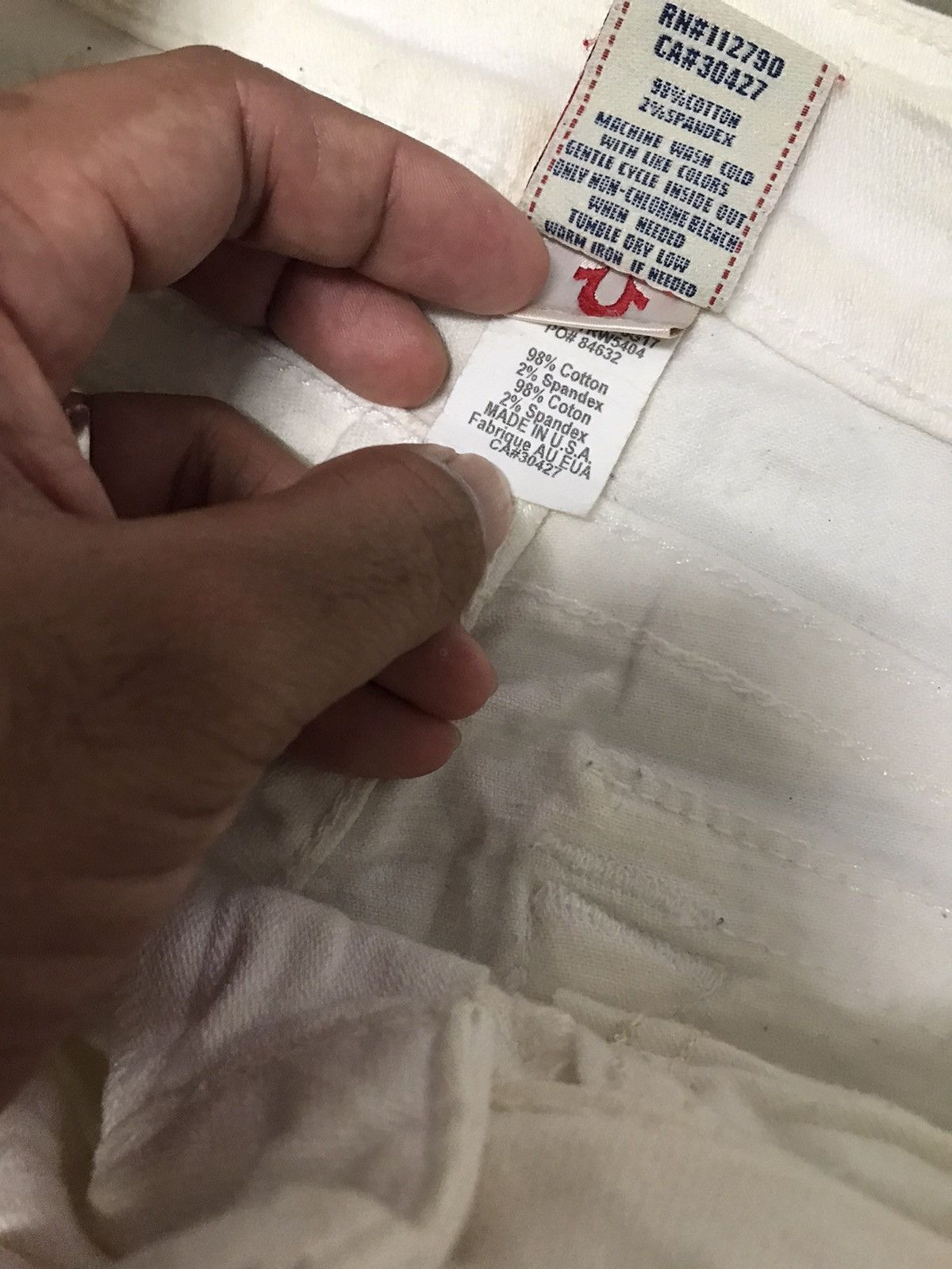 True Religion Vintage True Religion White Straight Jeans Size US 28 / EU 44 - 9 Thumbnail