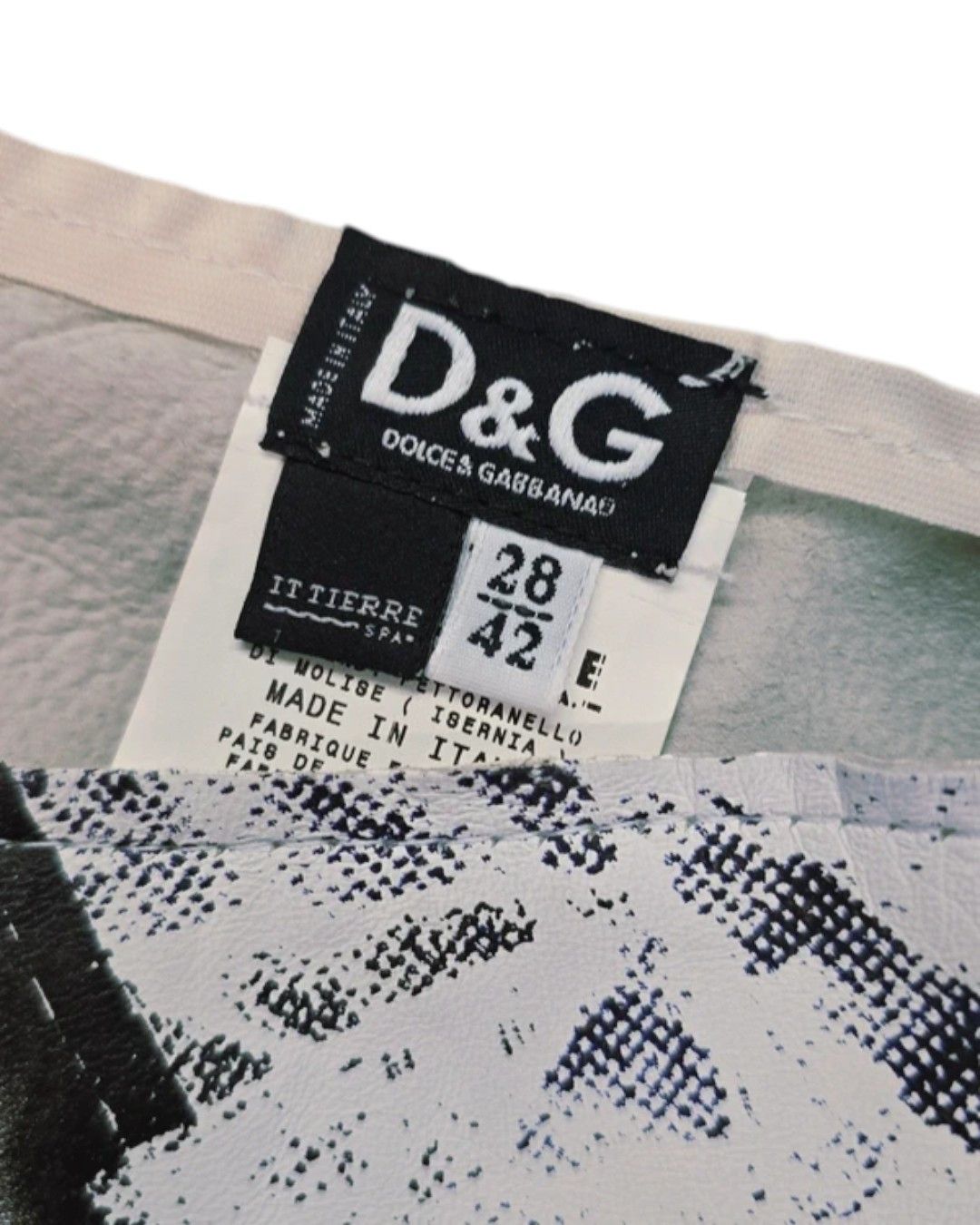 Dolce & Gabbana RARE ACID ROCK LEATHER PRINTED SKIRT Size 28" / US 6 / IT 42 - 3 Thumbnail
