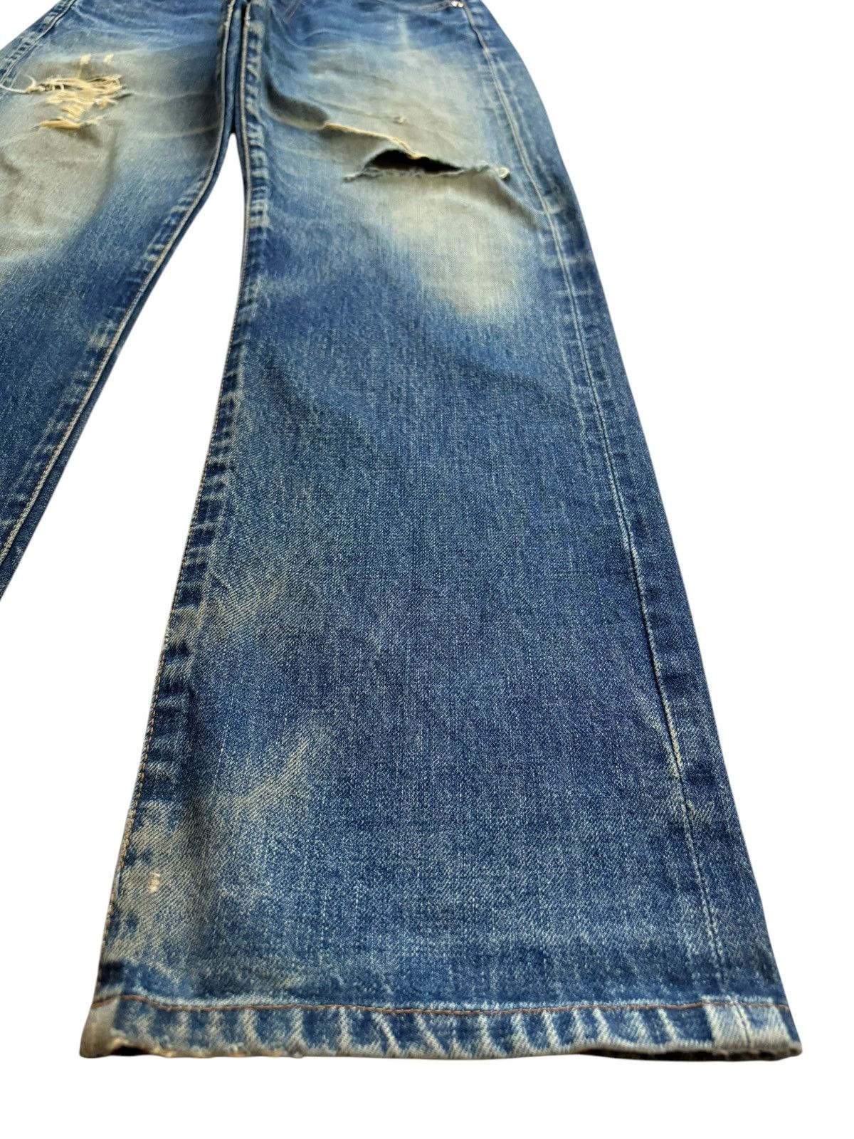 Levi's Vintage 80s Levis 502 Big E Mud Wash Loose Selvedge Jeans Size US 29 - 8 Thumbnail